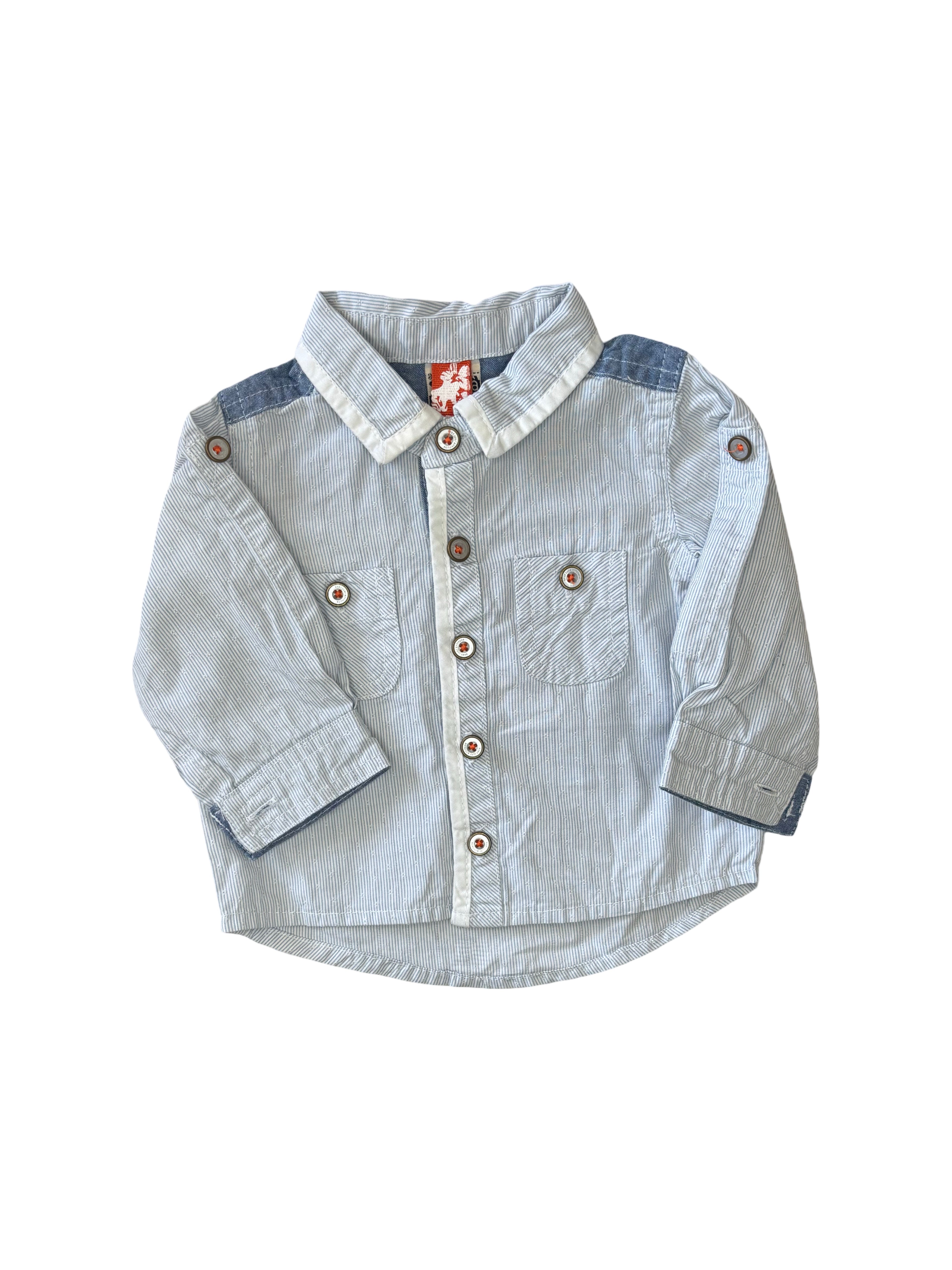 Chemise Bleu - Tape À l'Oeil - 3 mois