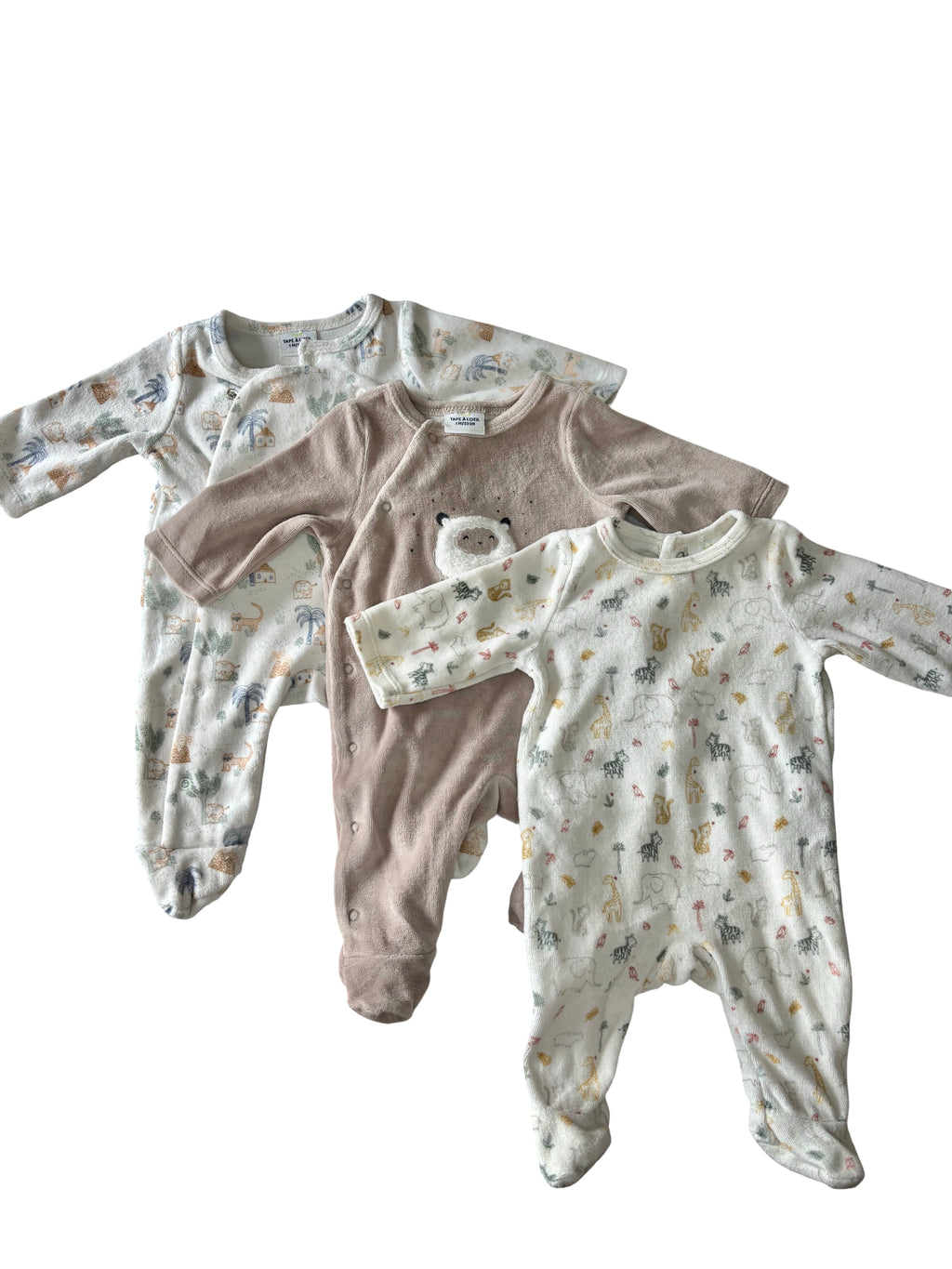 Lot Pyjamas Velours - Tape À l'Oeil - 1 mois