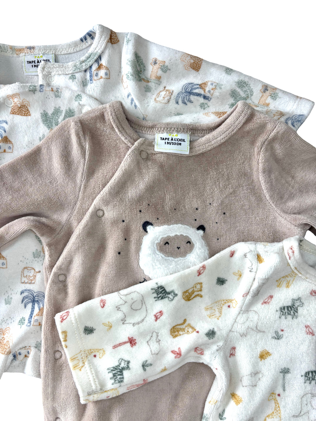 Lot Pyjamas Velours - Tape À l'Oeil - 1 mois