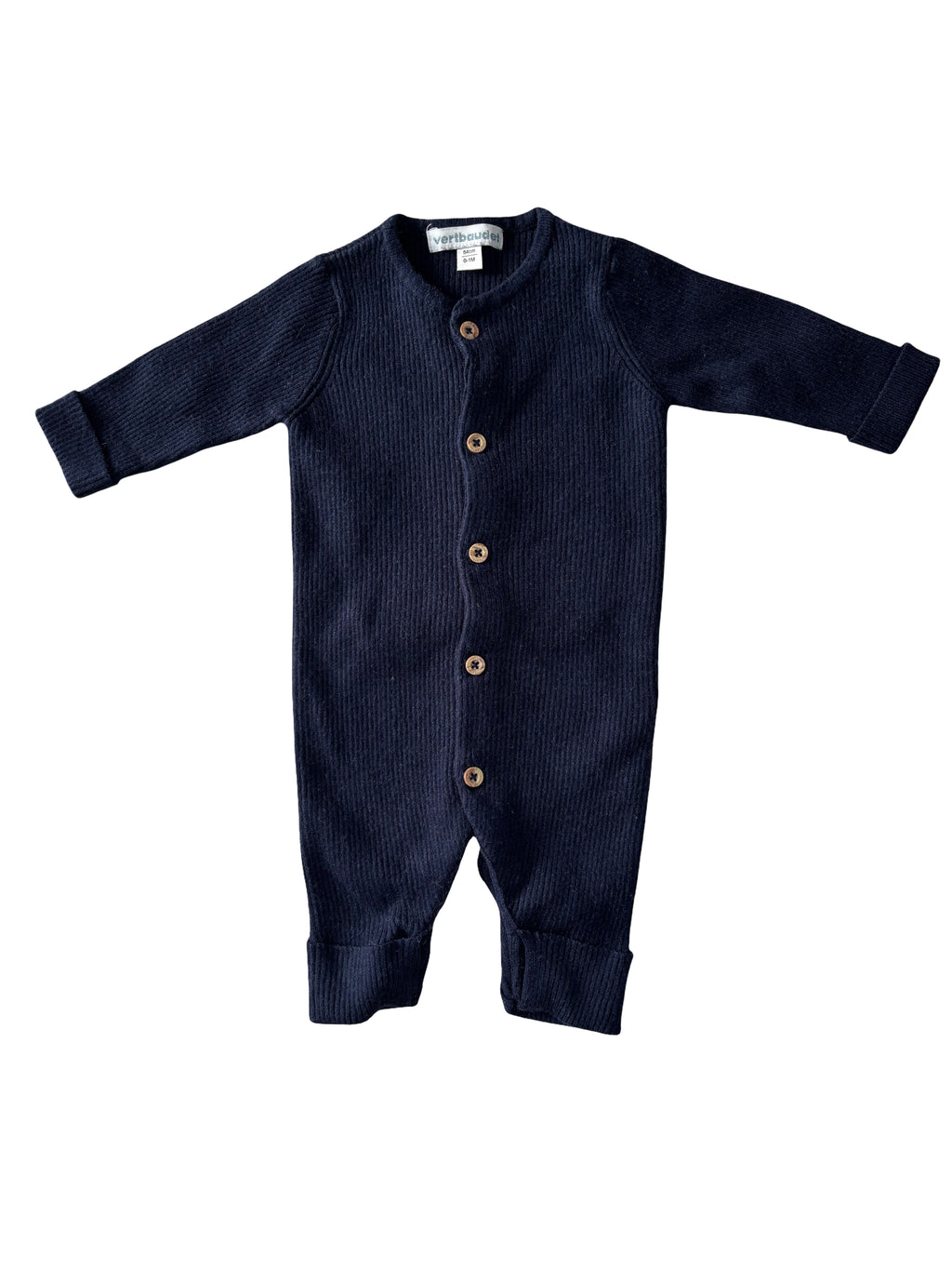 Combinaison En Côtes Bleu Marine - Vertbaudet - 1 mois