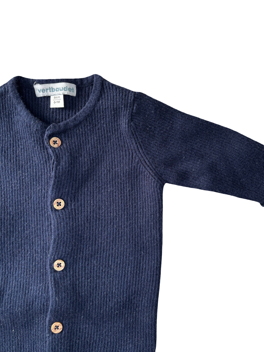 Combinaison En Côtes Bleu Marine - Vertbaudet - 1 mois
