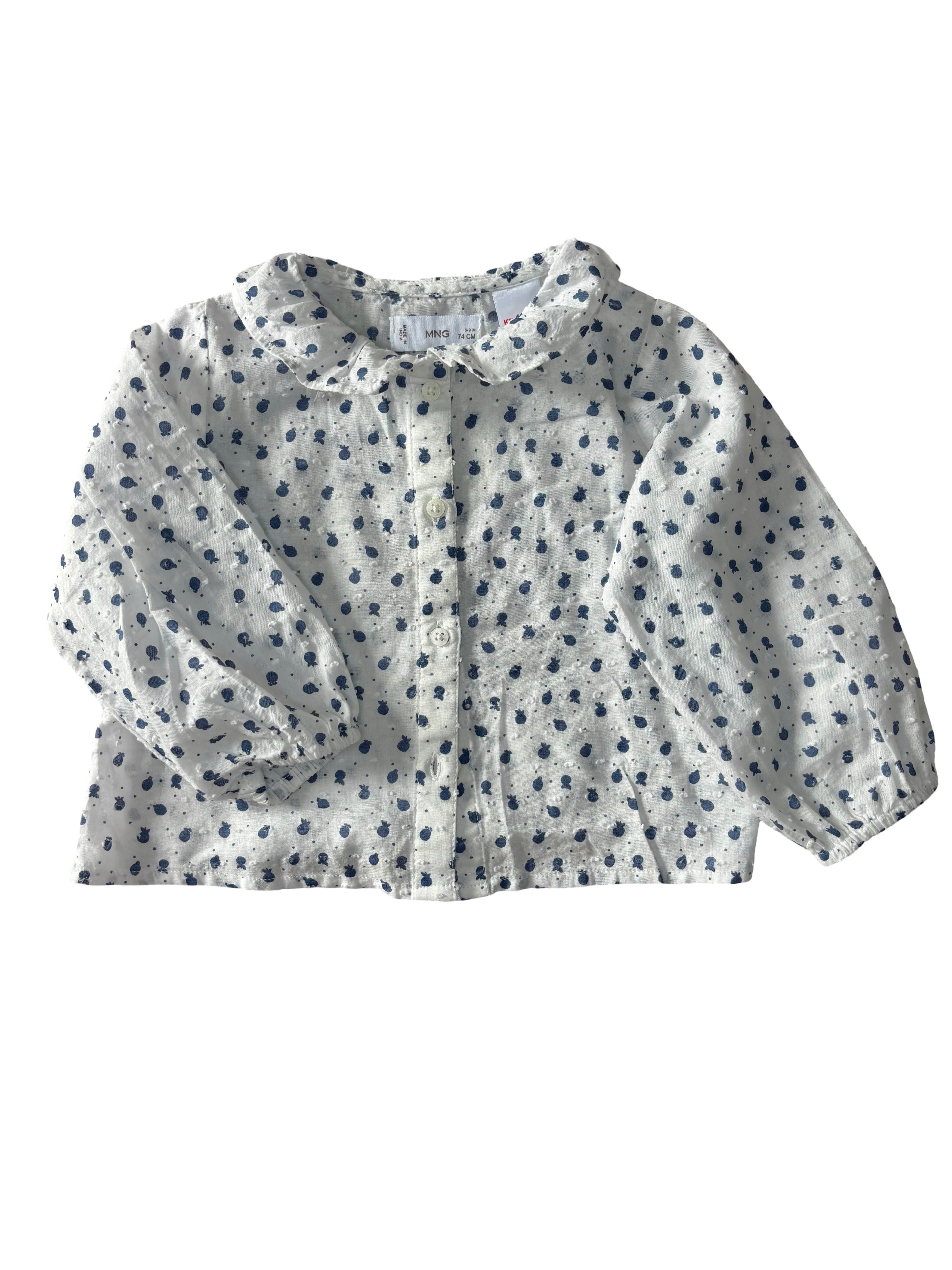 Blouse Col Claudine - Mango - 6/9 mois