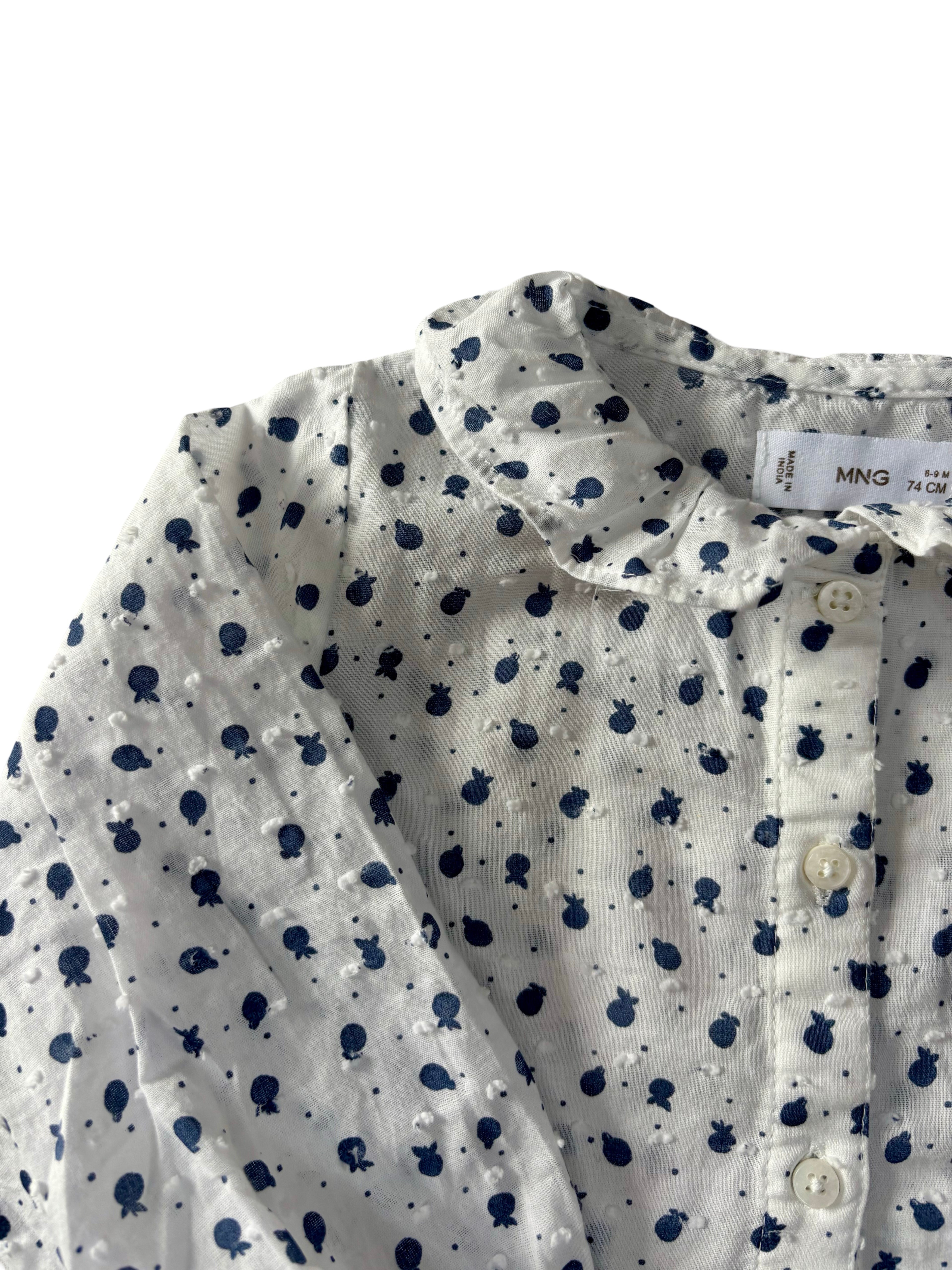 Blouse Col Claudine - Mango - 6/9 mois