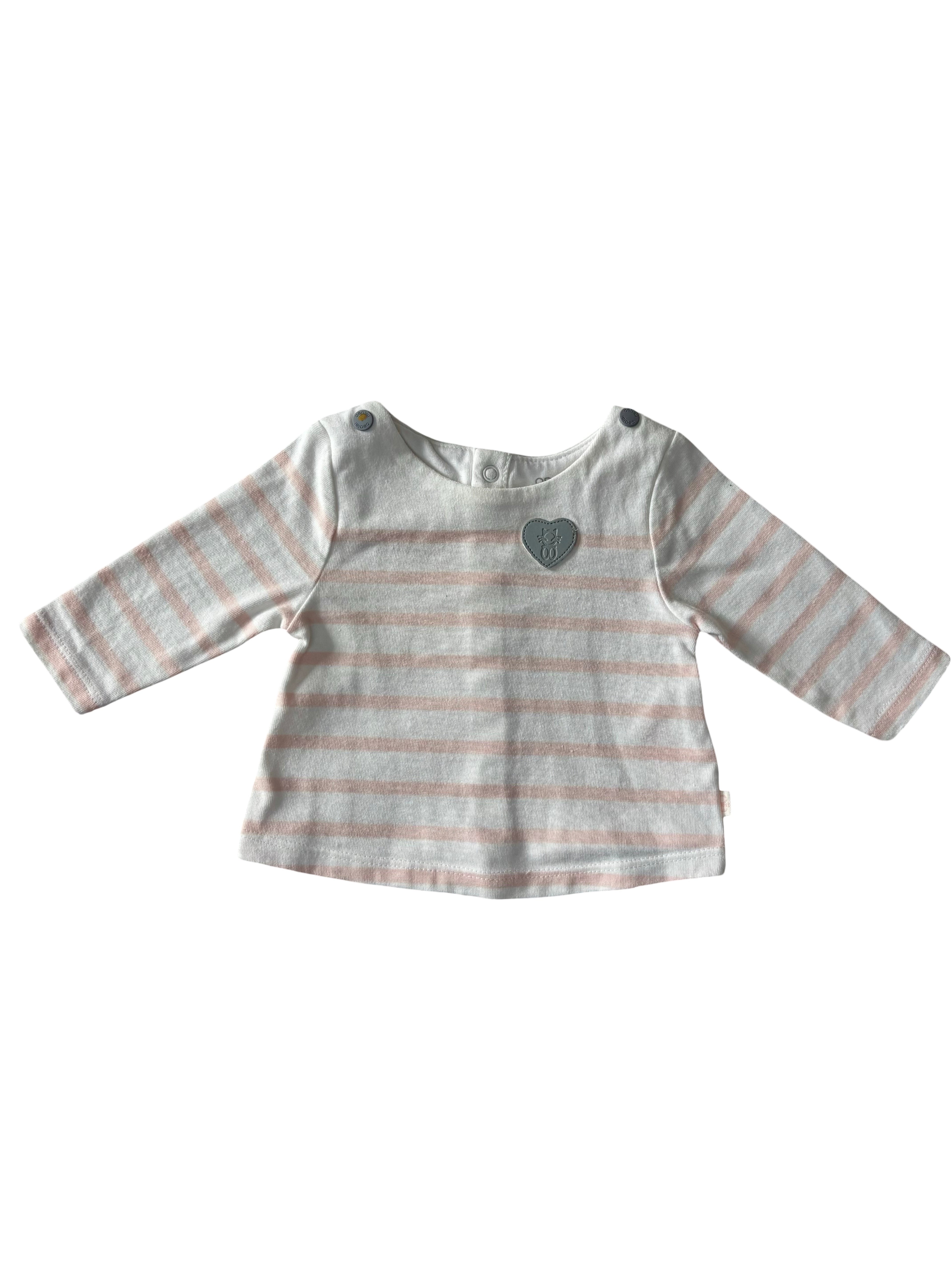 T-Shirt Épais Rayures - Obaïbi - 1 mois