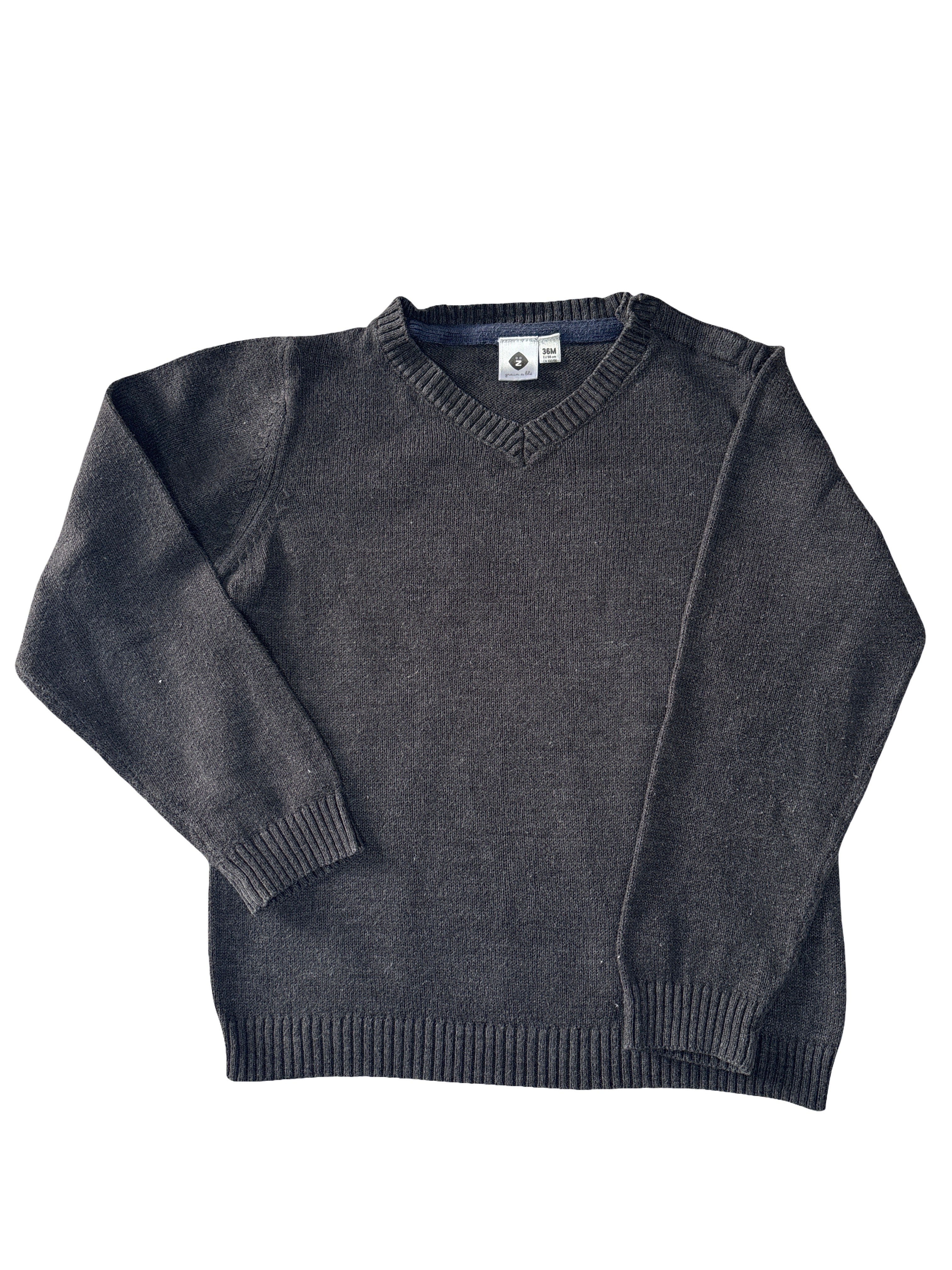 Pull Gris Foncé - Grain De Blé - 36 mois