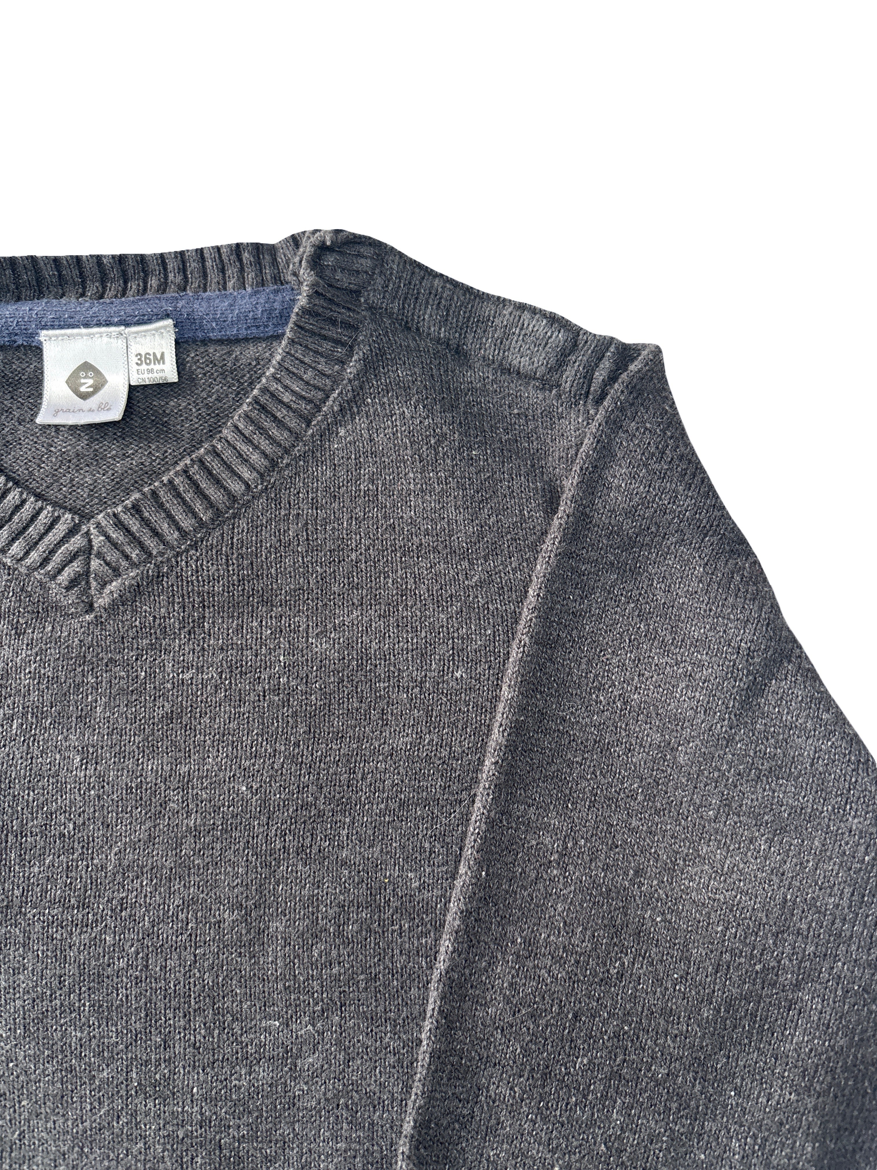 Pull Gris Foncé - Grain De Blé - 36 mois