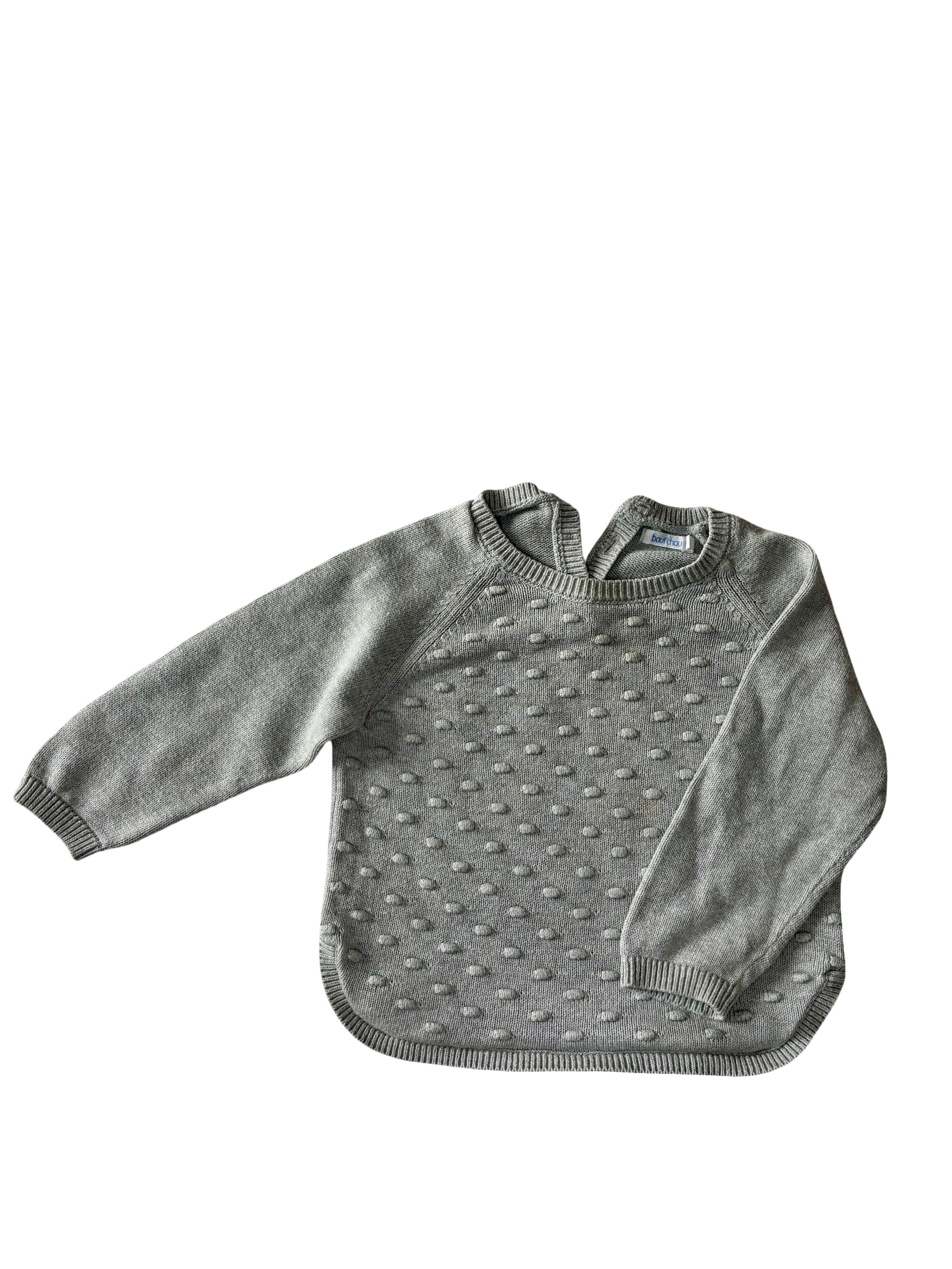 Pull Nuages Gris - Bout'chou - 12 mois
