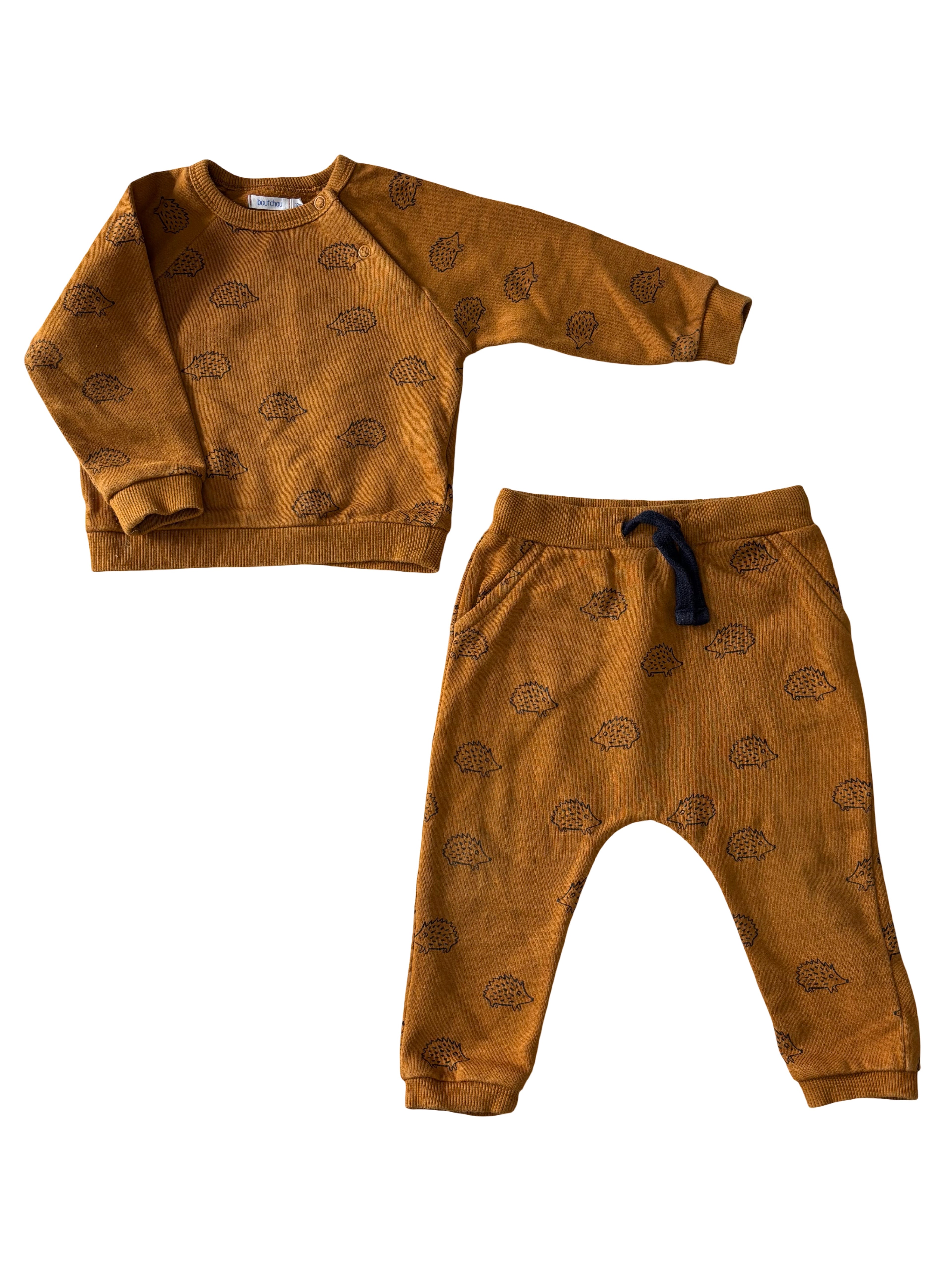 Ensemble Hérisson Marron - Bout'Chou - 12 mois