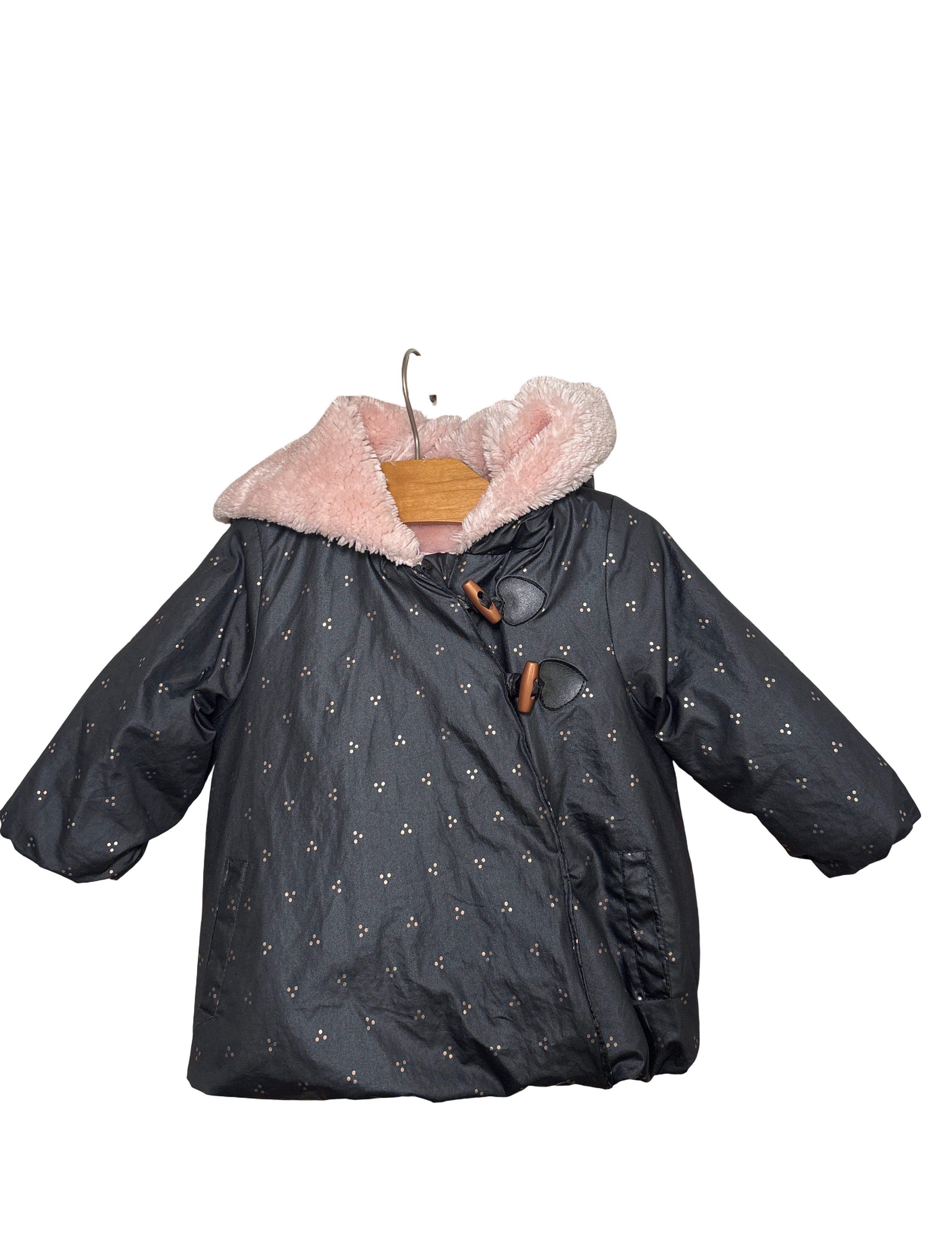 Manteau Noir Doublé Et Rembourré - Gémo - 12 mois
