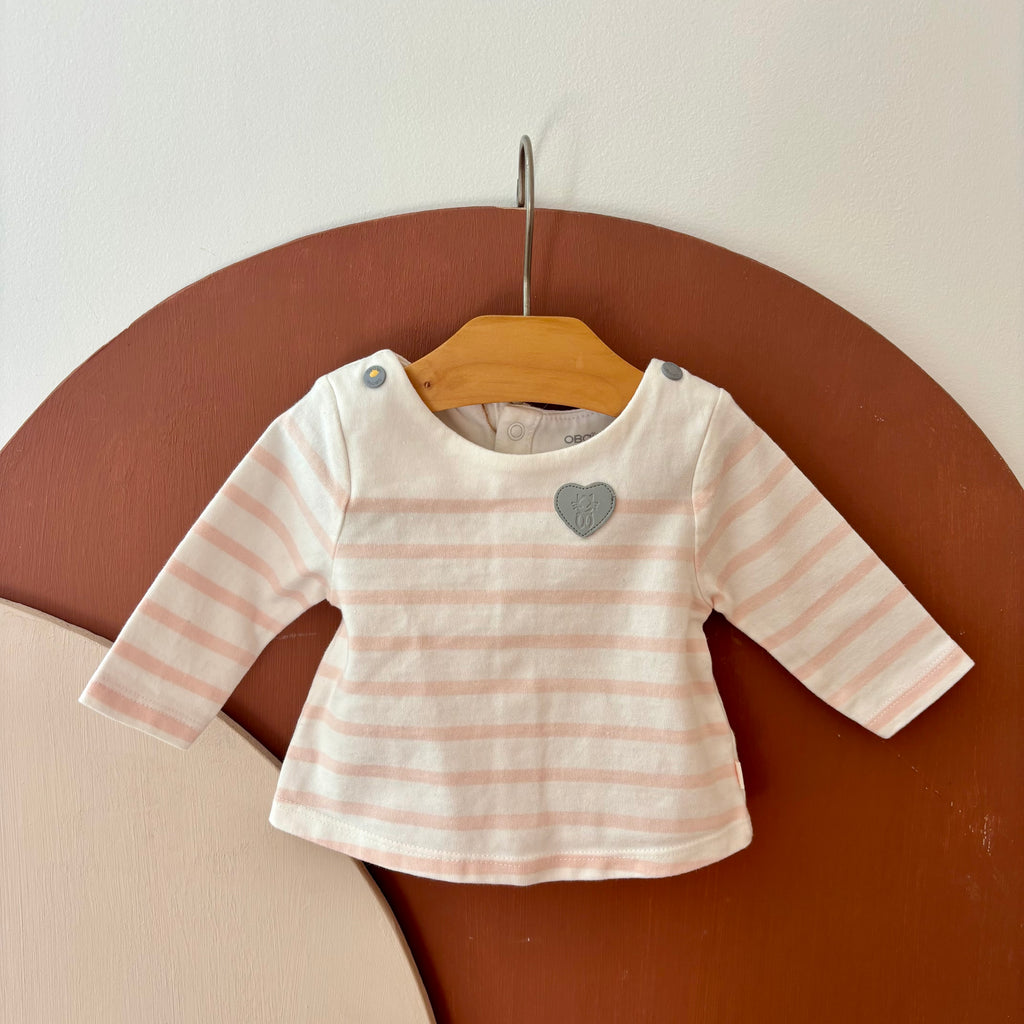 T-Shirt Épais Rayures - Obaïbi - 1 mois