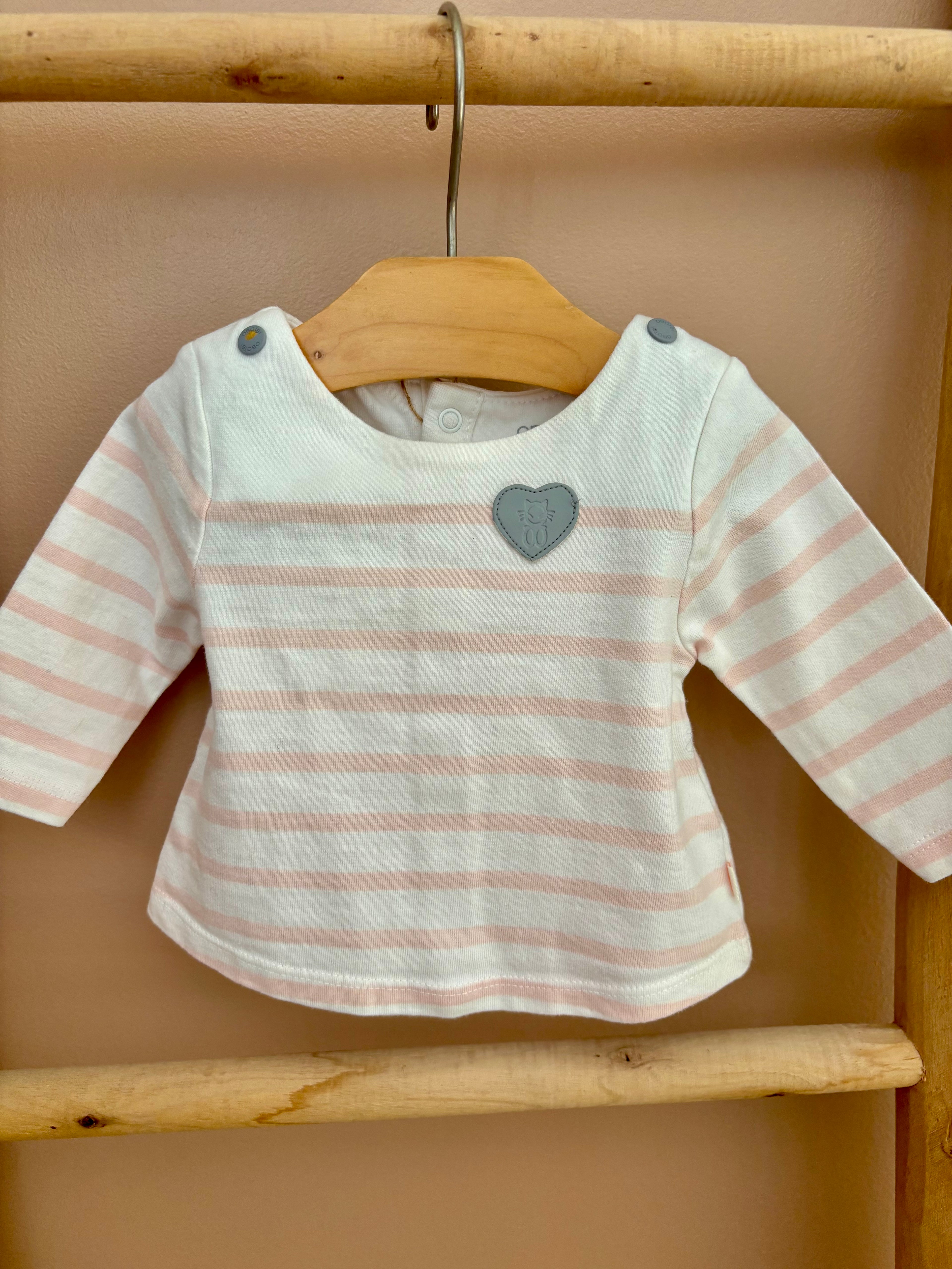 T-Shirt Épais Rayures - Obaïbi - 1 mois