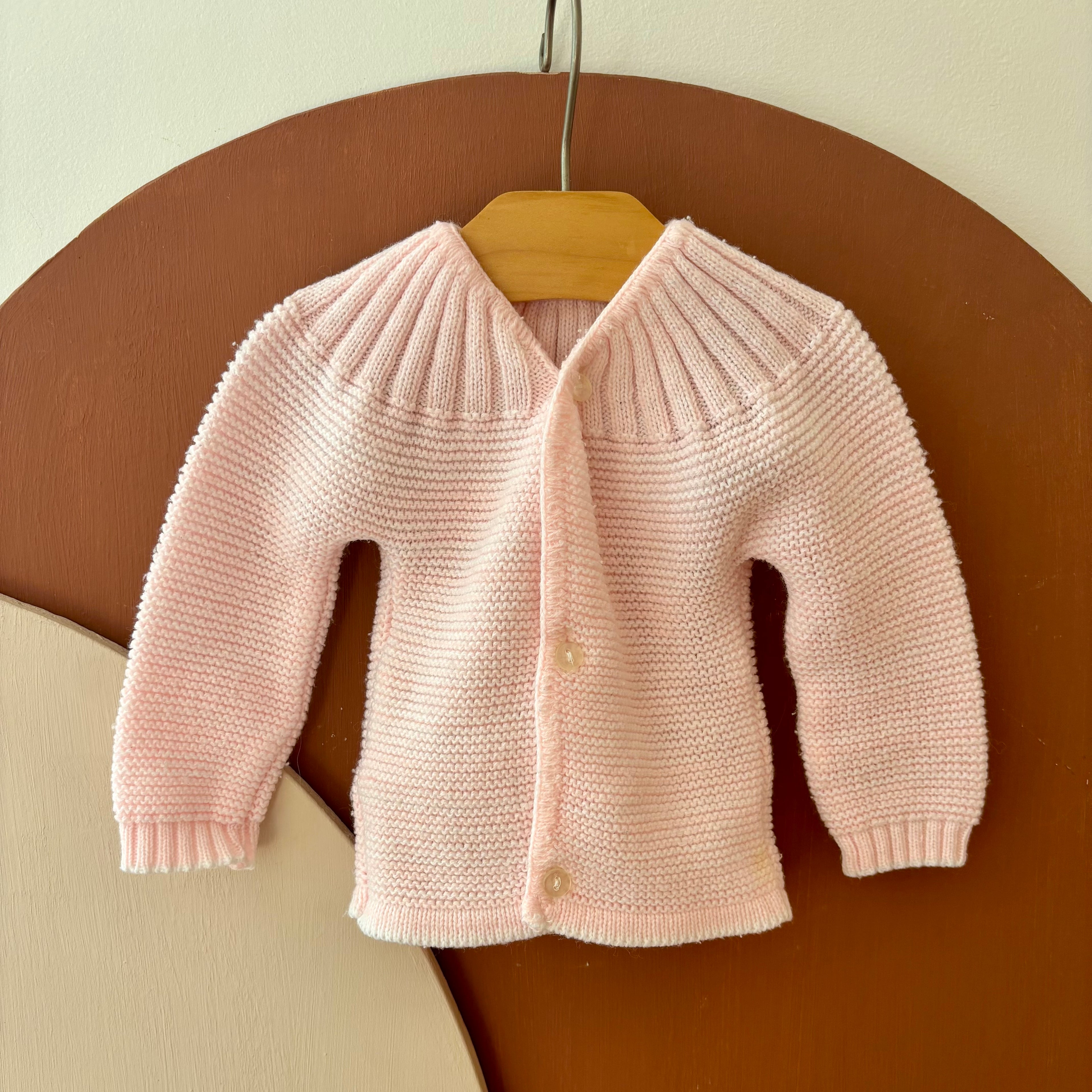 Veste Naissance - Tricoté Main - 0 mois