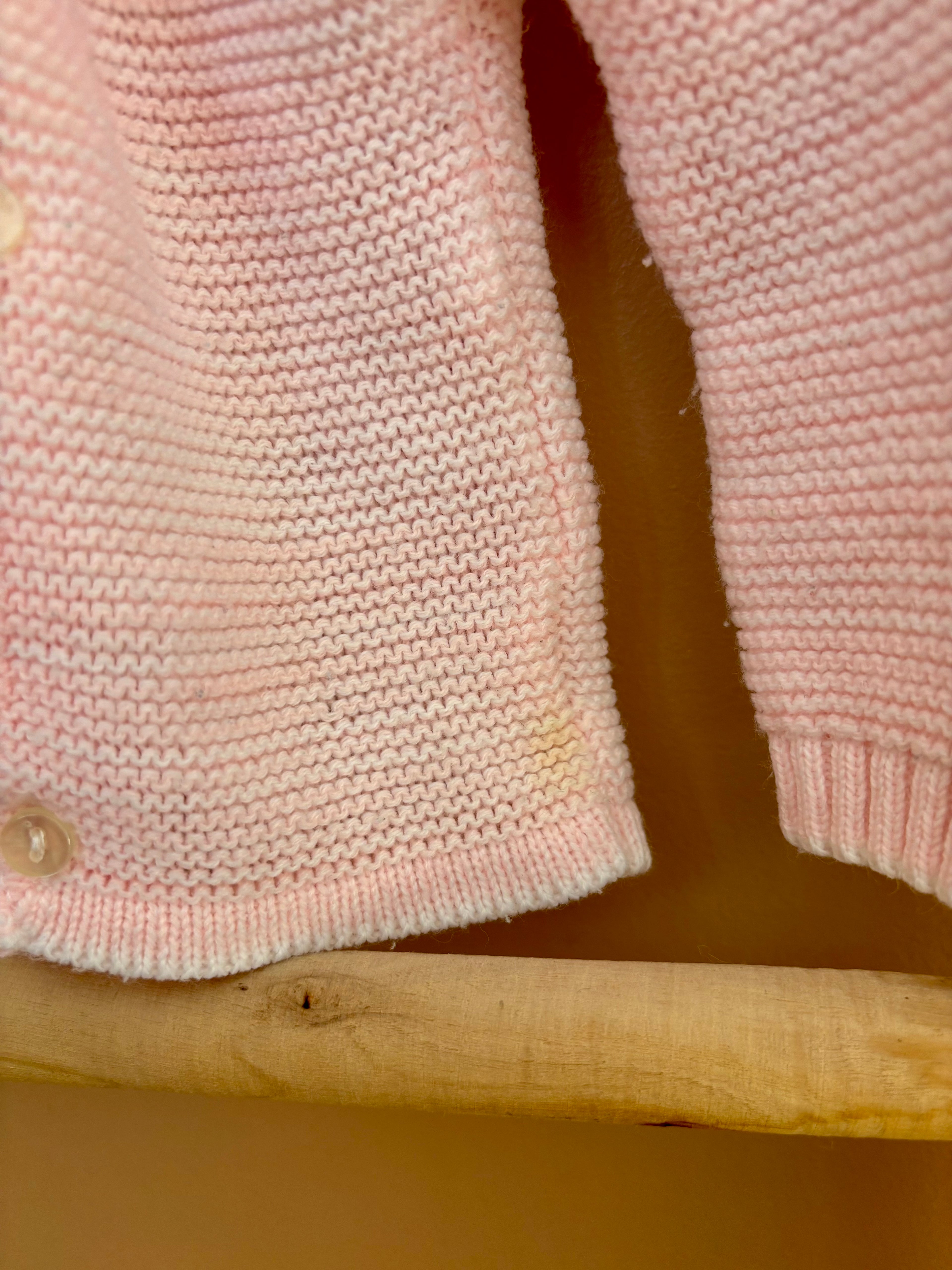 Veste Naissance - Tricoté Main - 0 mois