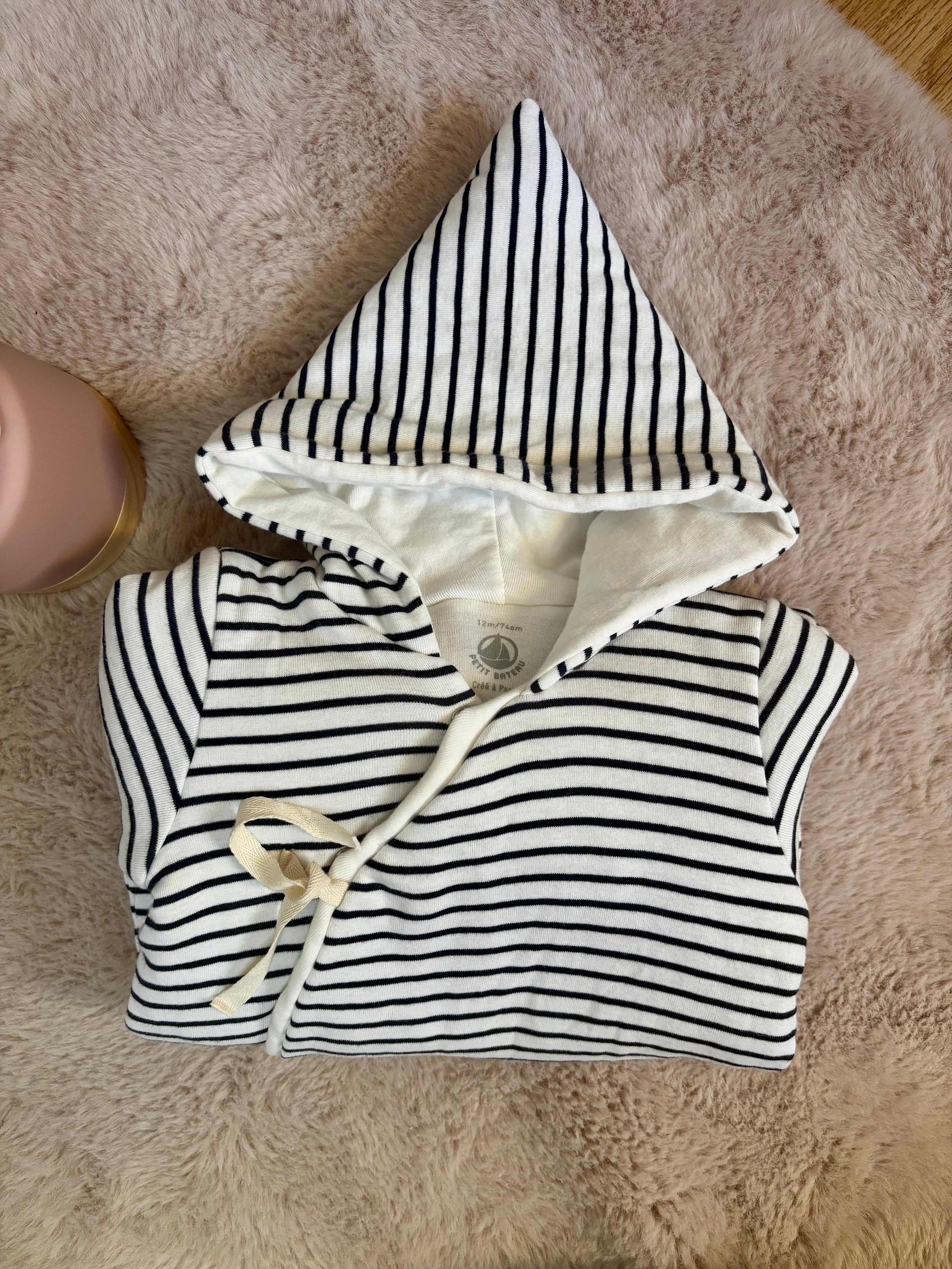 Combinaison Longue À Capuche - Petit Bateau - 12 mois