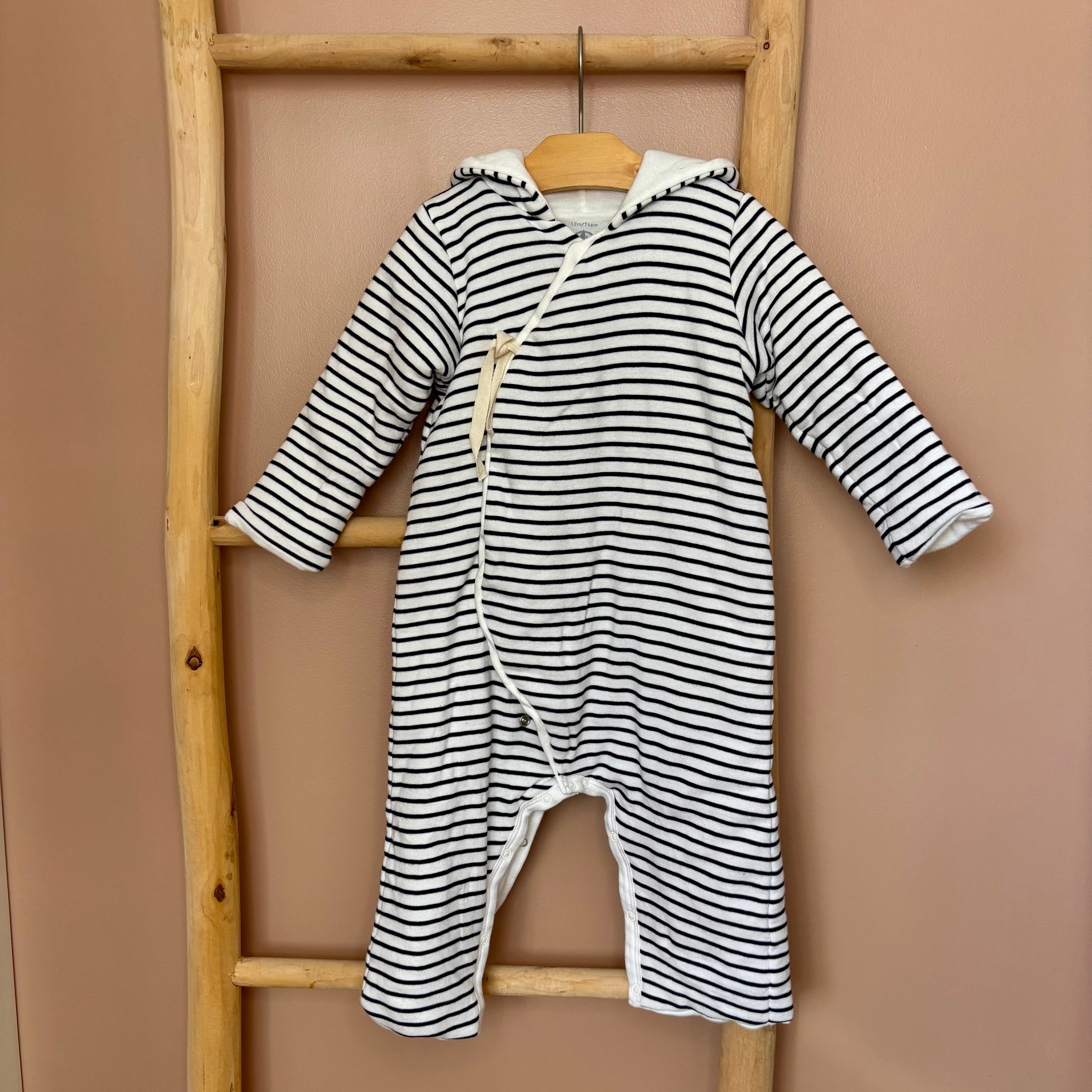 Combinaison Longue À Capuche - Petit Bateau - 12 mois