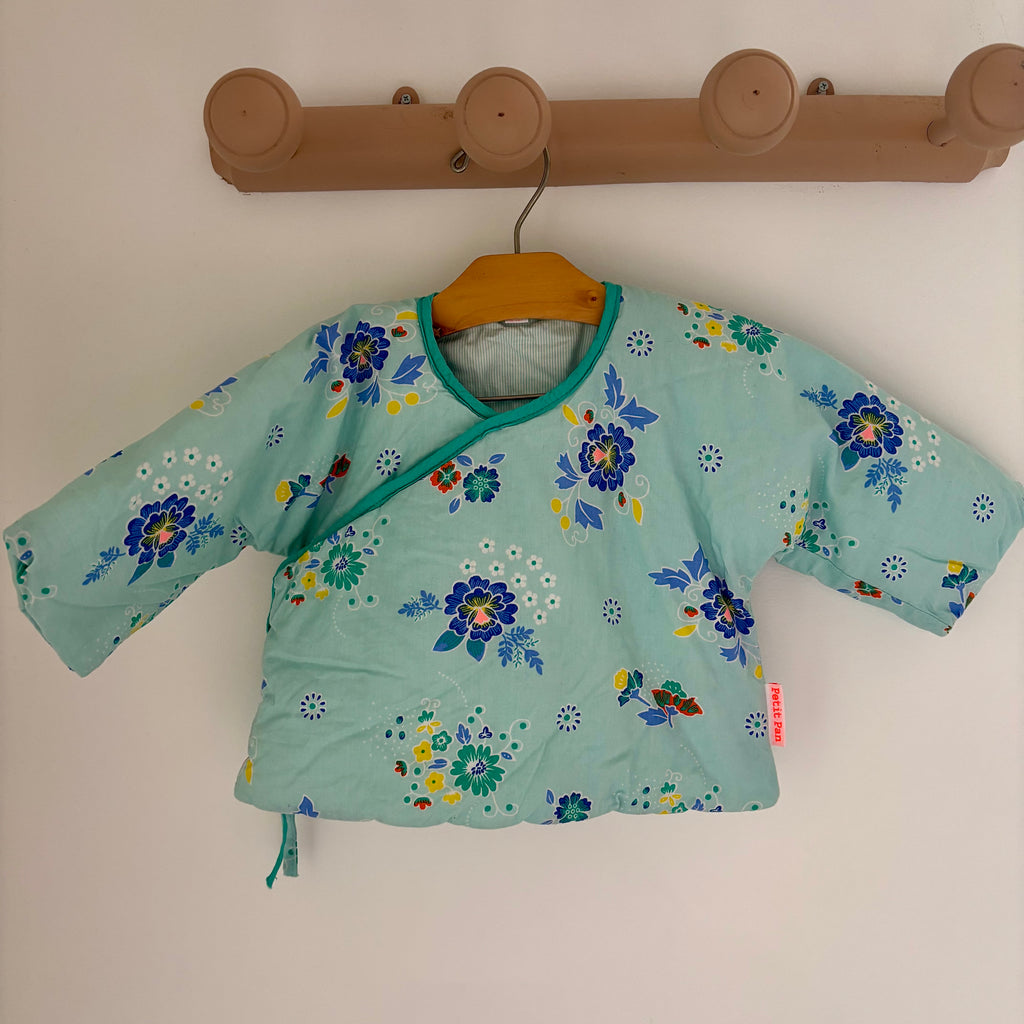 Veste Bleu À Fleurs - Petit Pan - 12/18 mois