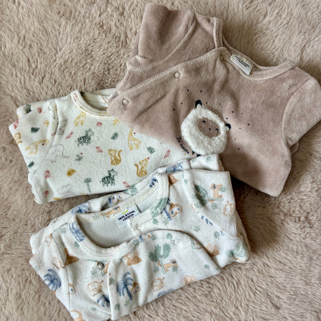 Lot Pyjamas Velours - Tape À l'Oeil - 1 mois