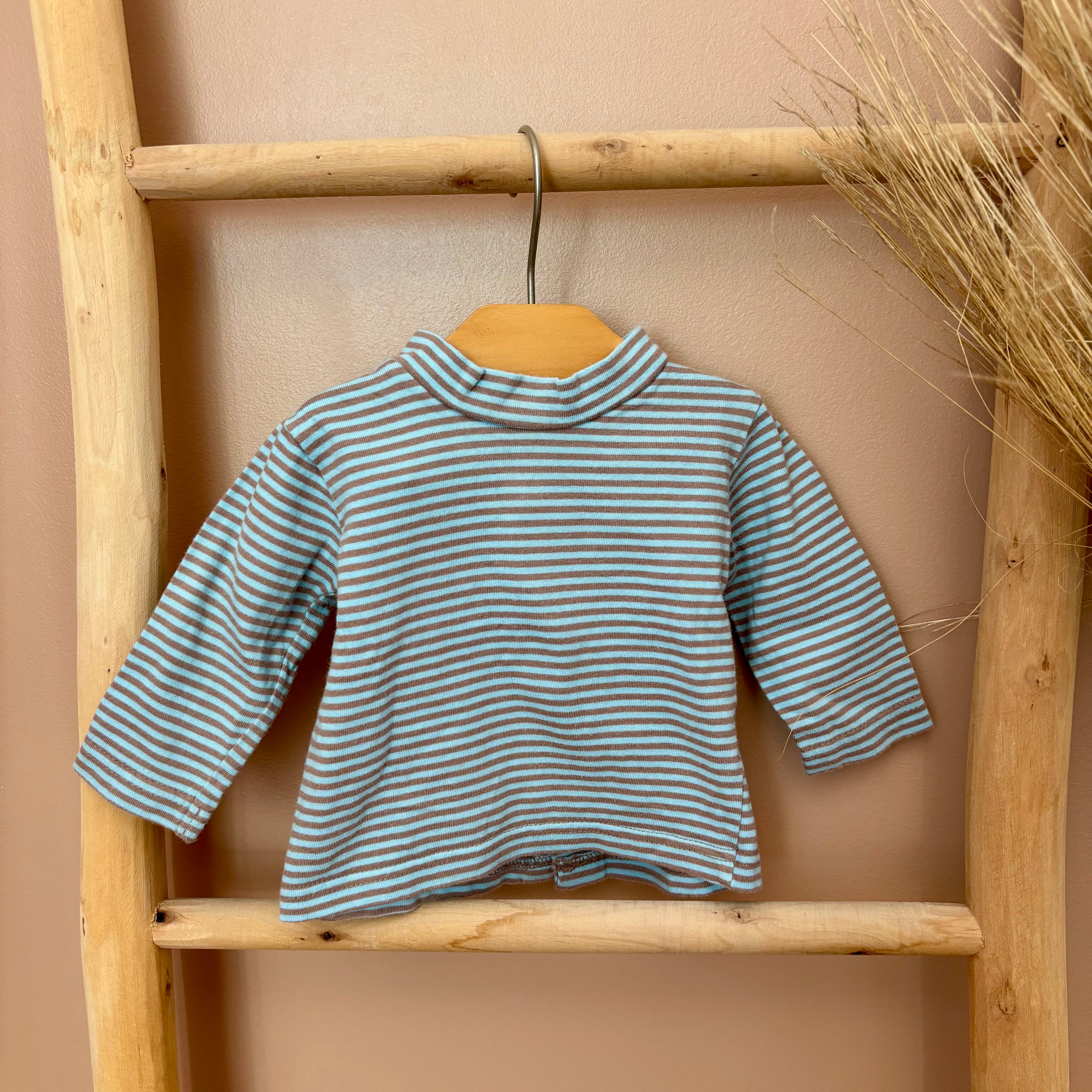 T-Shirt Col Roulé Rayé - Grain De blé - 3 mois