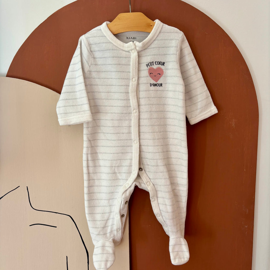 Pyjama "Petit Coeur d'Amour" - Kiabi - 3 mois
