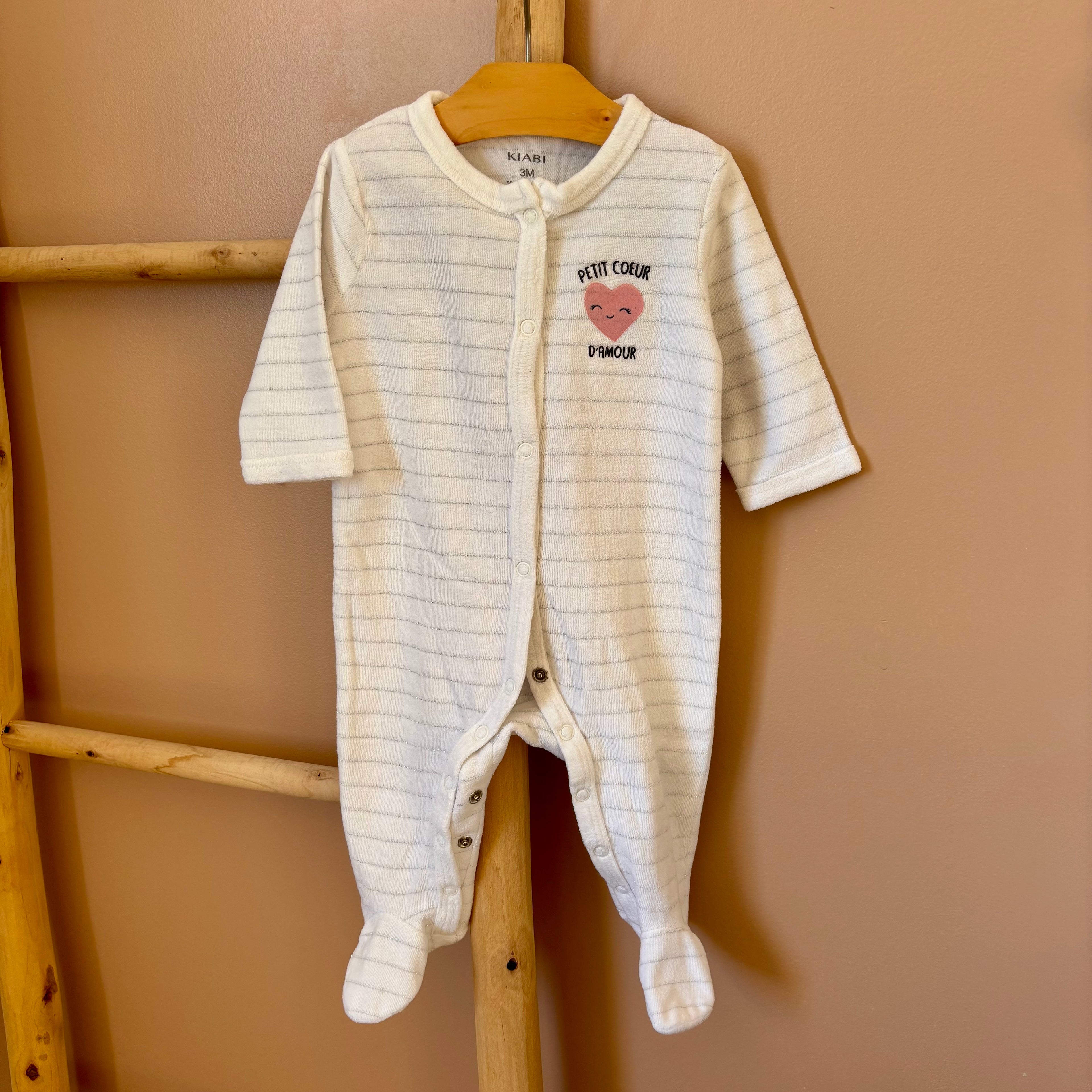 Pyjama "Petit Coeur d'Amour" - Kiabi - 3 mois
