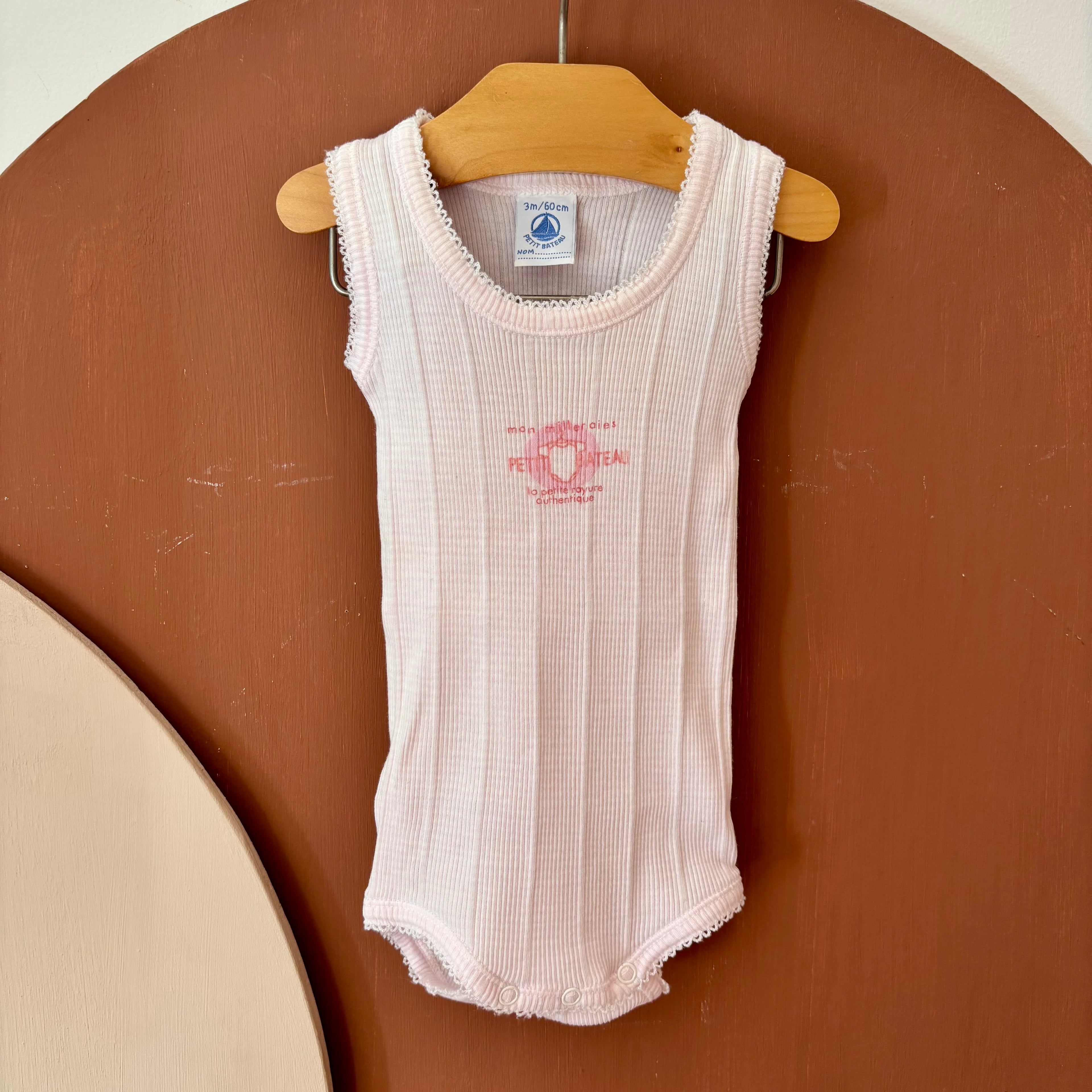 Bodie Sans Manches Côtes - Petit Bateau - 3 mois