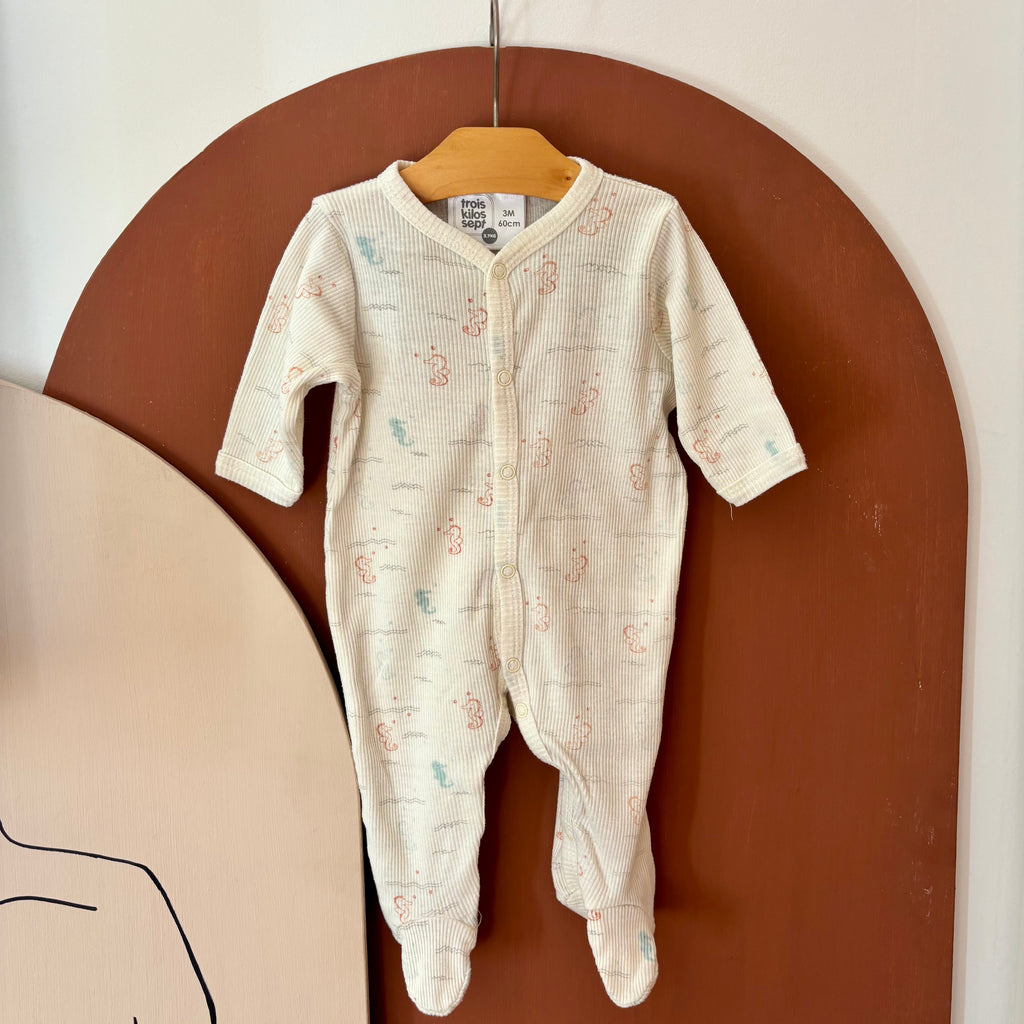 Pyjama Fin Hippocampes - Trois Kilos Sept - 3 mois
