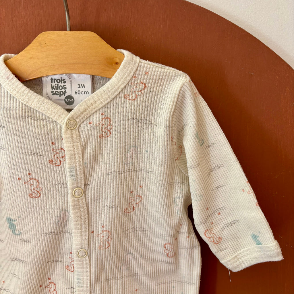 Pyjama Fin Hippocampes - Trois Kilos Sept - 3 mois