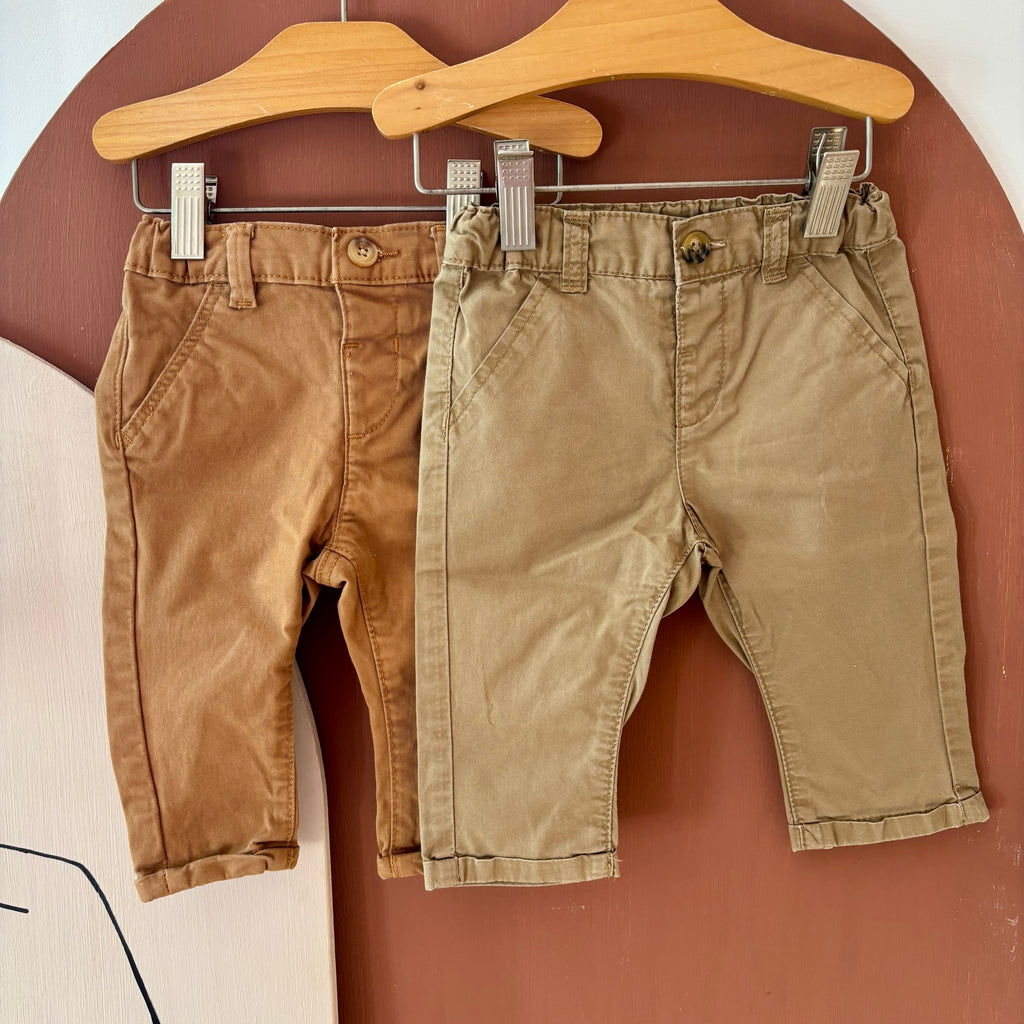 Lot Pantalons Marrons - Kiabi - 6 mois