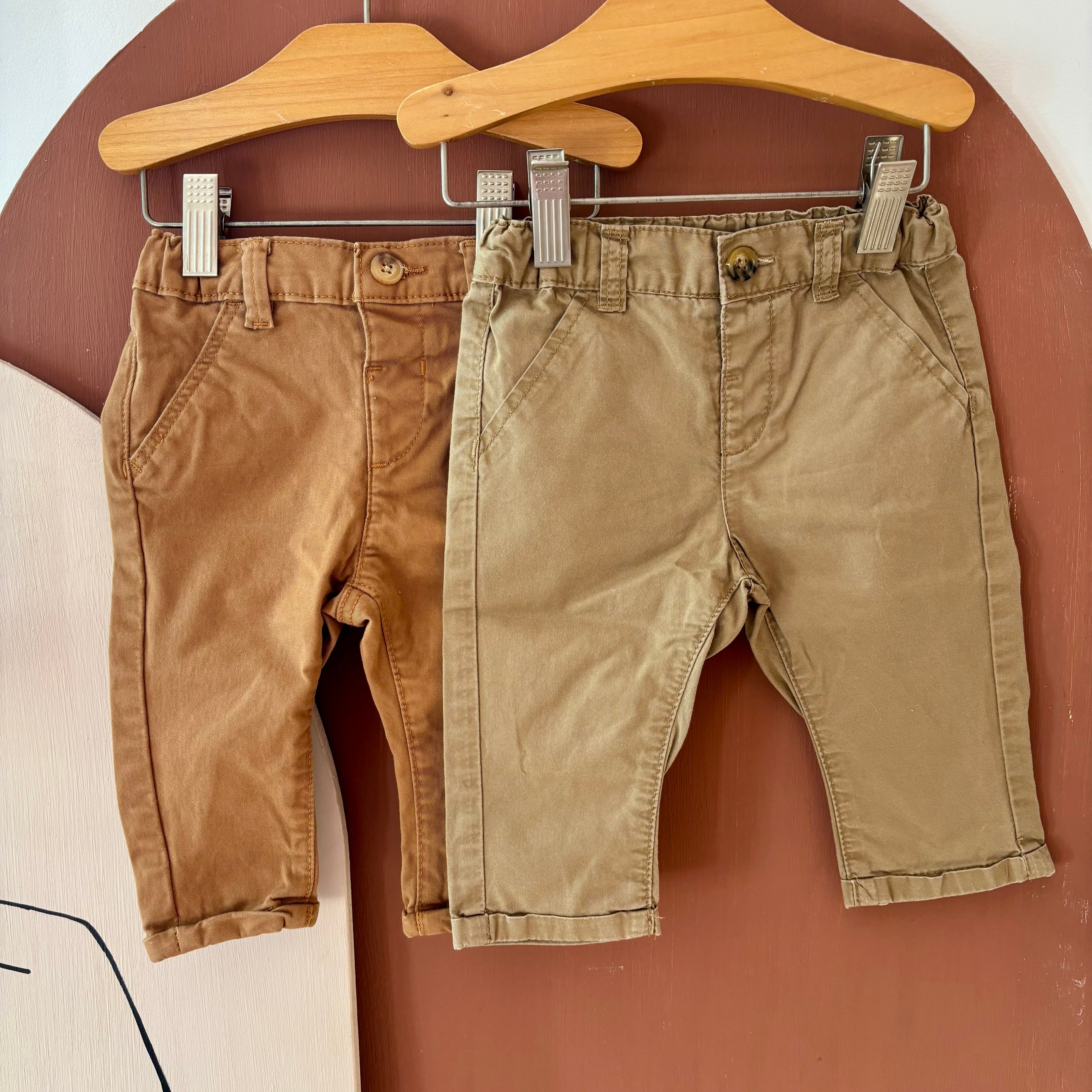 Lot Pantalons Marrons - Kiabi - 6 mois