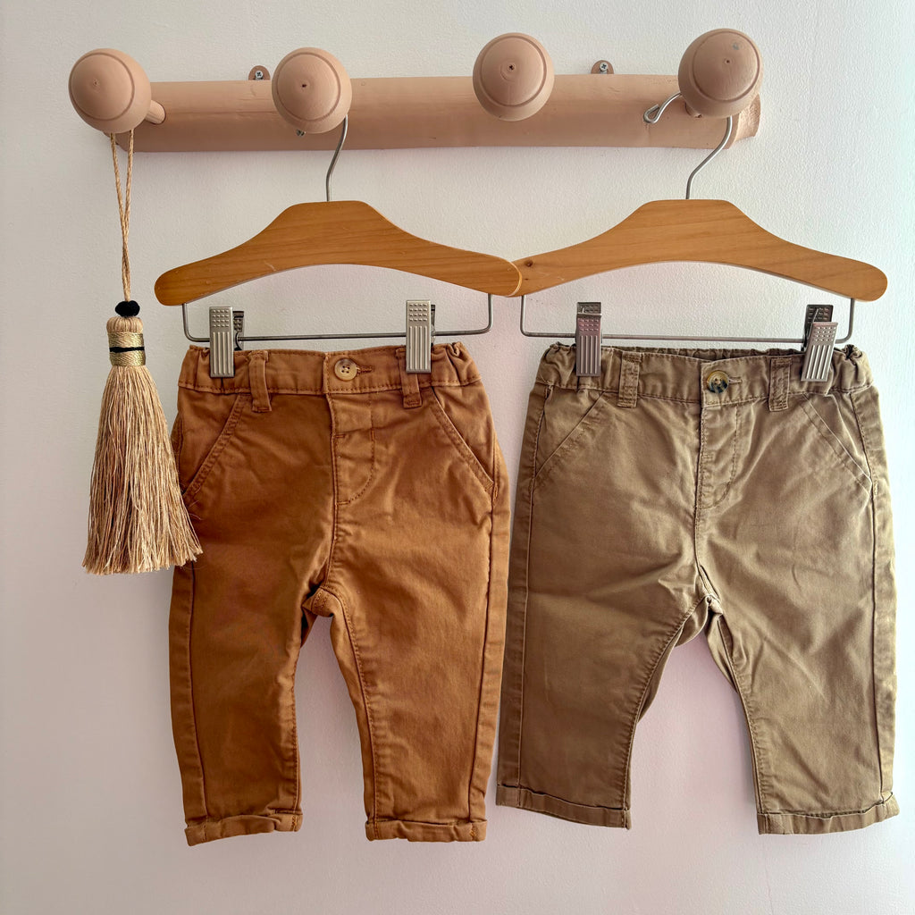 Lot Pantalons Marrons - Kiabi - 6 mois