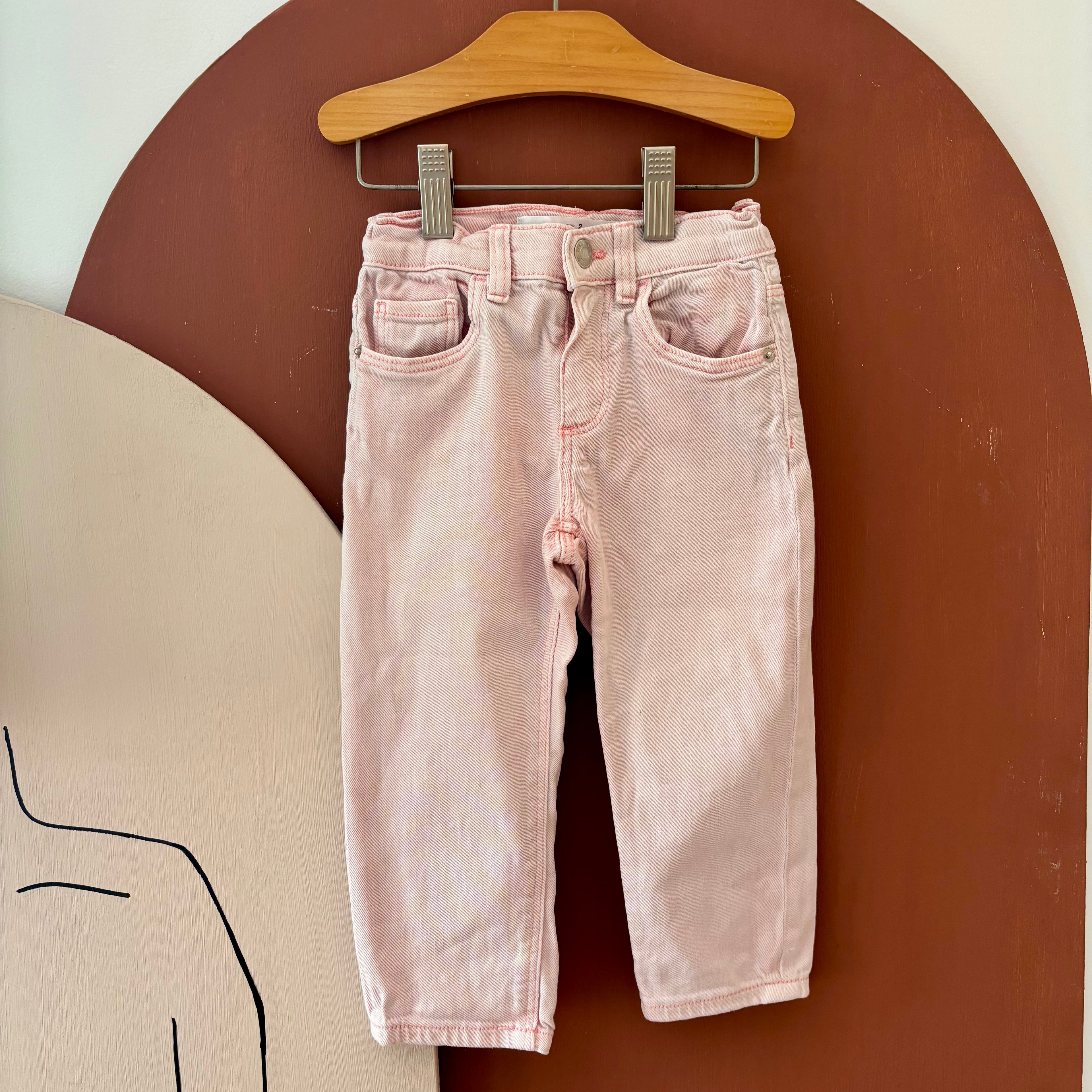 Pantalon Droit Rose - Zara - 2 ans