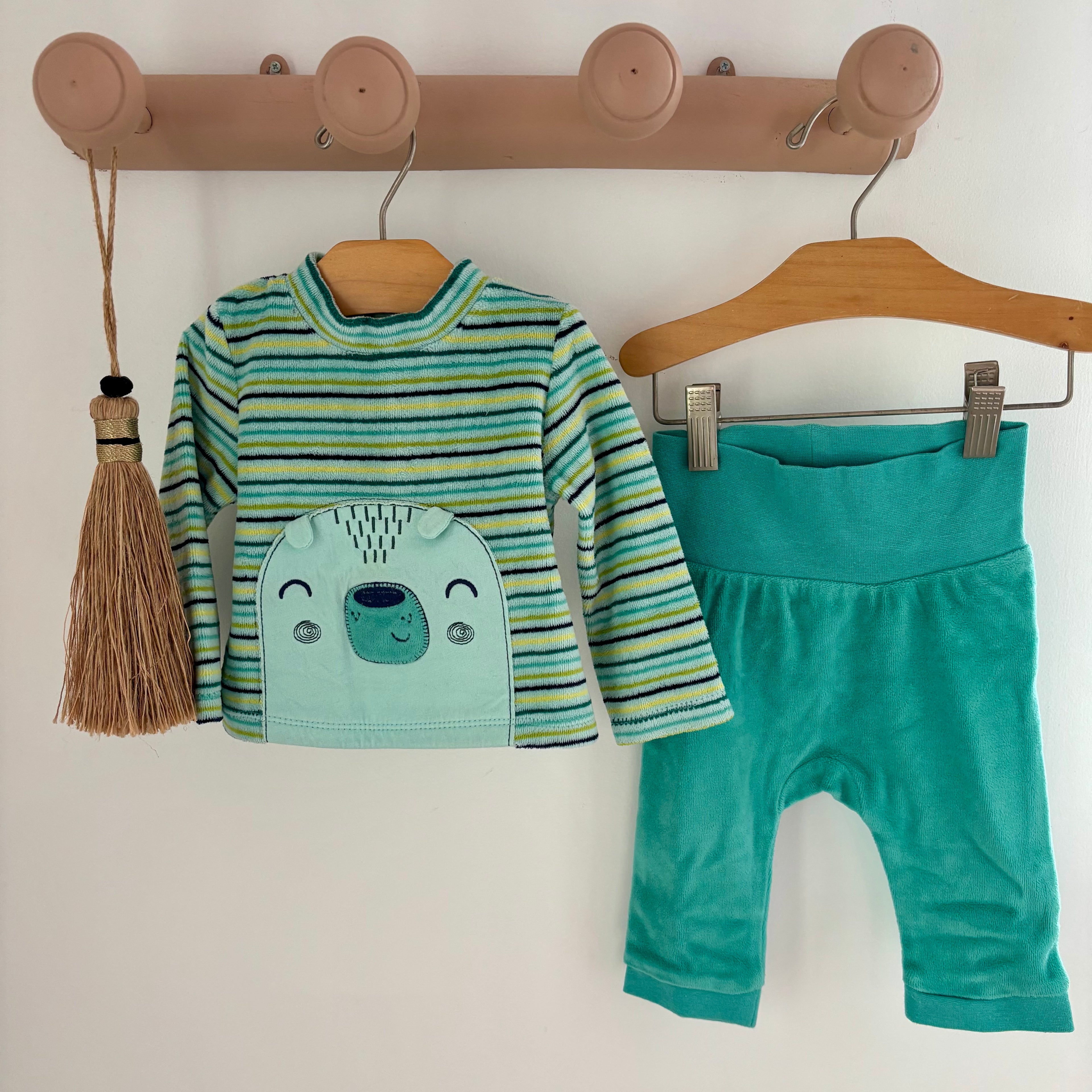 Pyjama Deux Pièces Verts - Boboli - 6 mois