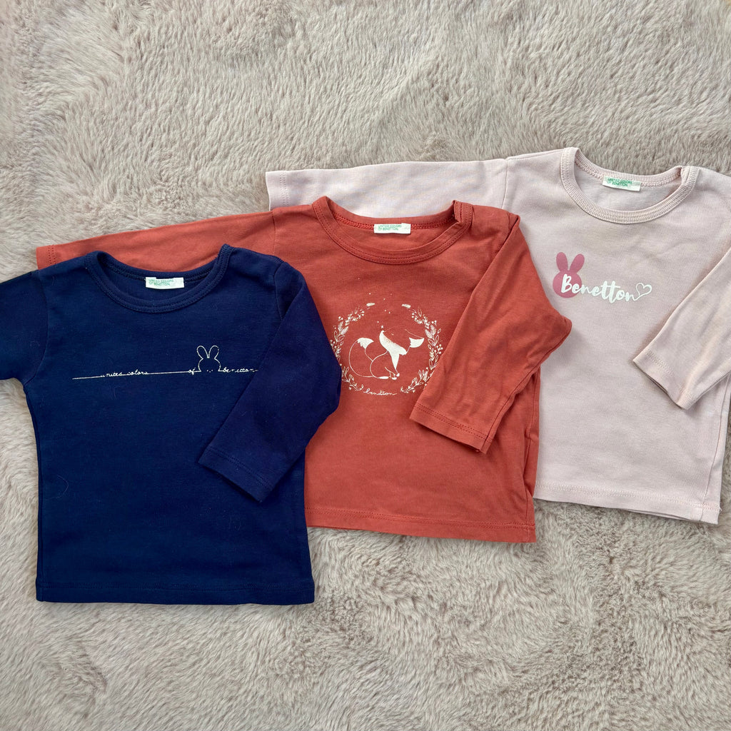 Lot De 3 T-Shirts - United Colors Of Benetton - 3/6 mois