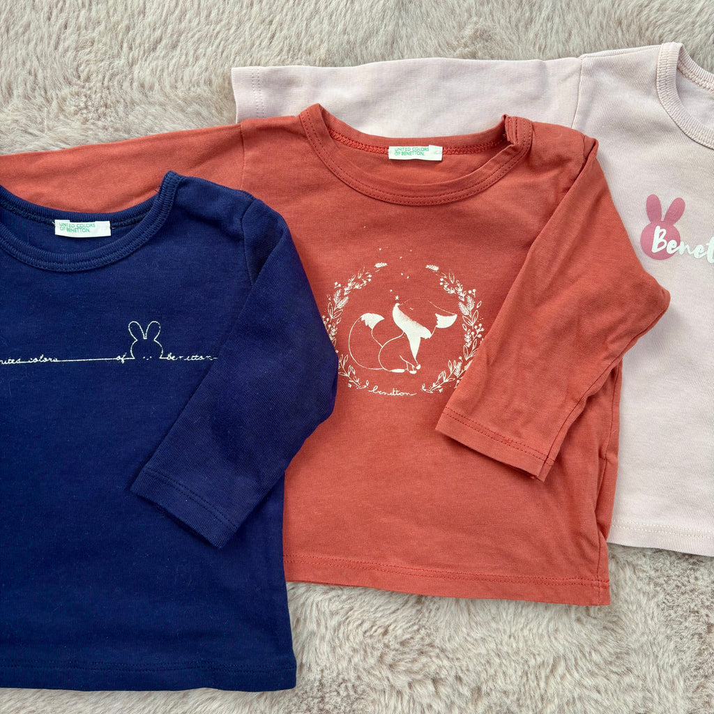 Lot De 3 T-Shirts - United Colors Of Benetton - 3/6 mois