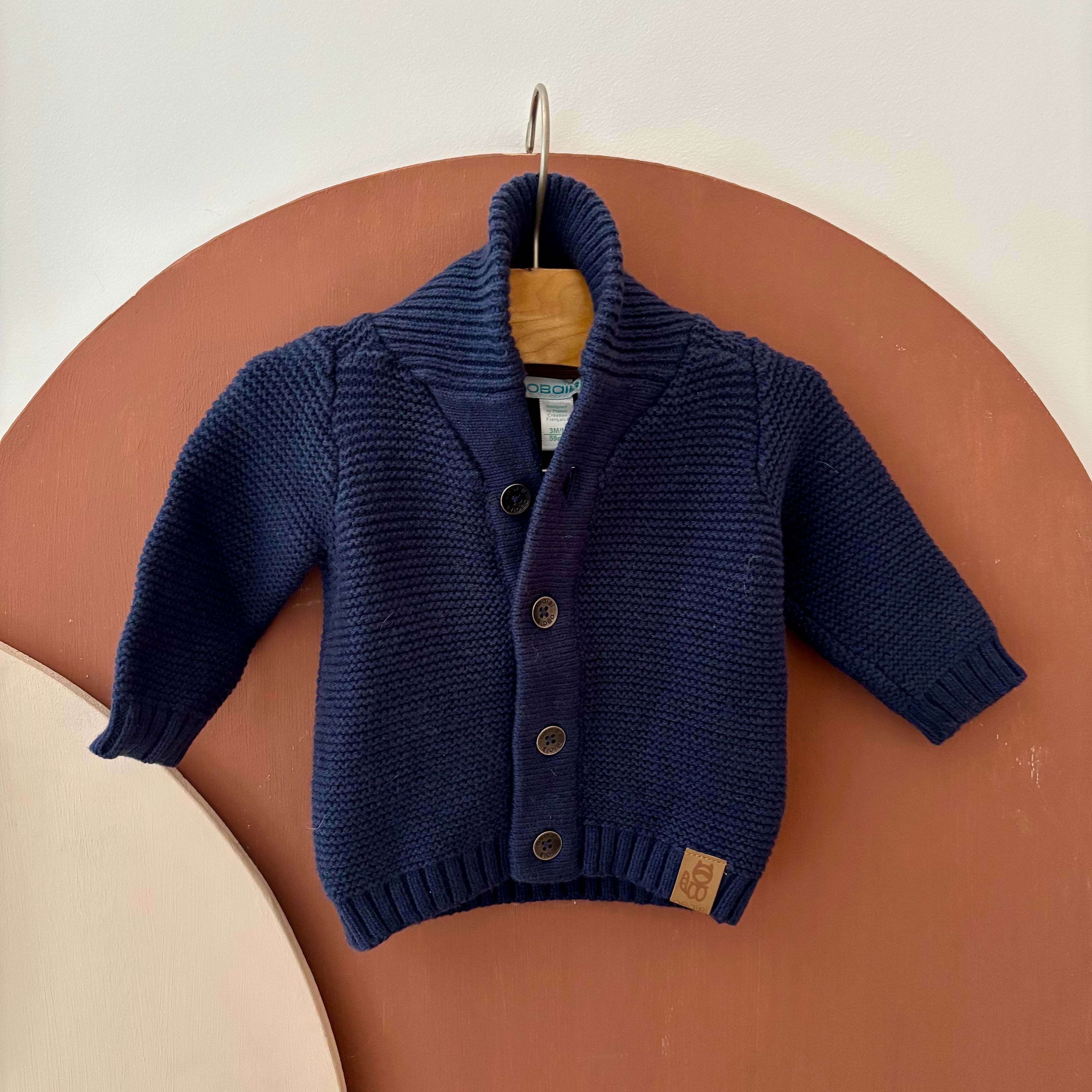 Cardigan Bleu Marine - Obaïbi - 3 mois