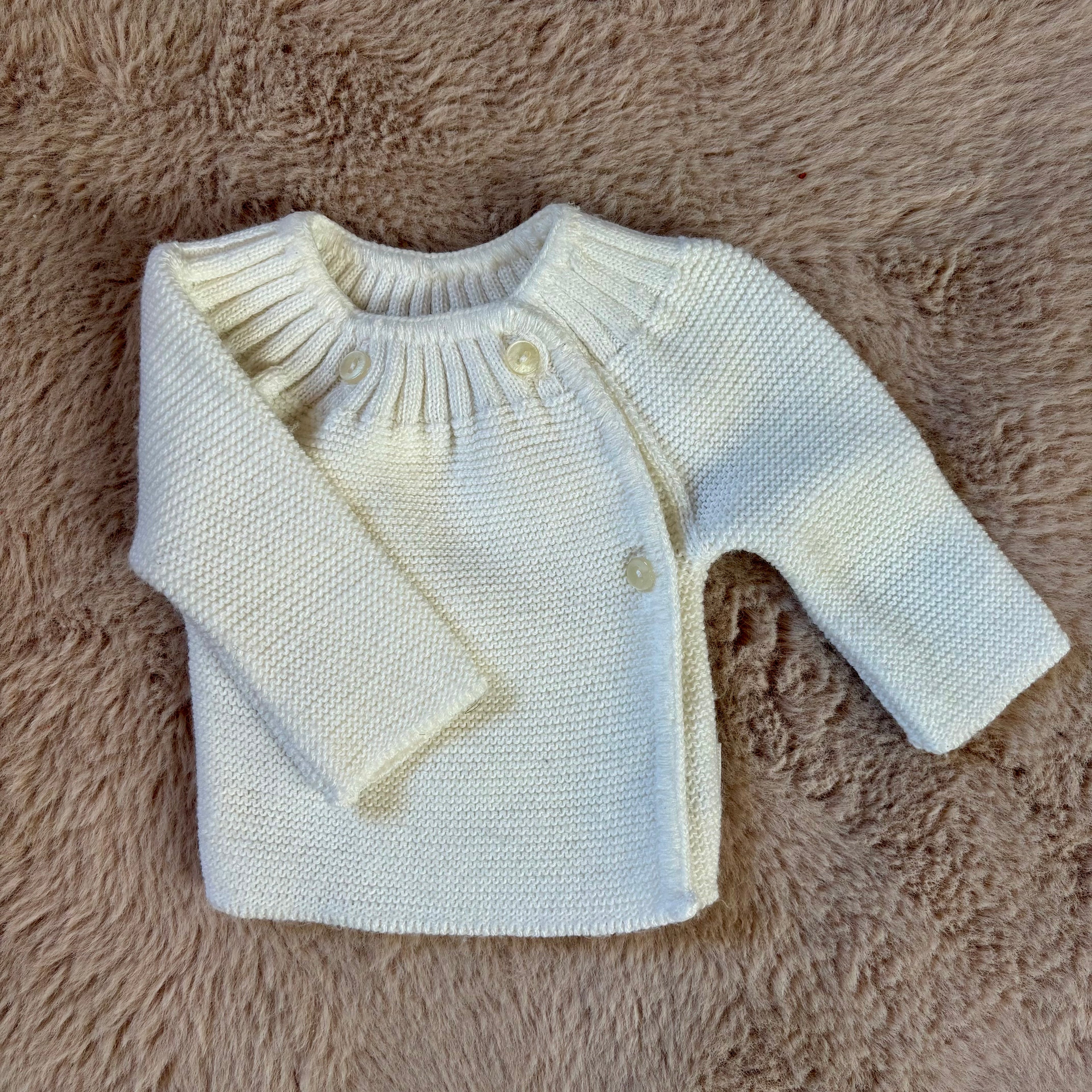 Gilet Blanc - P'tit Bisous - Naissance