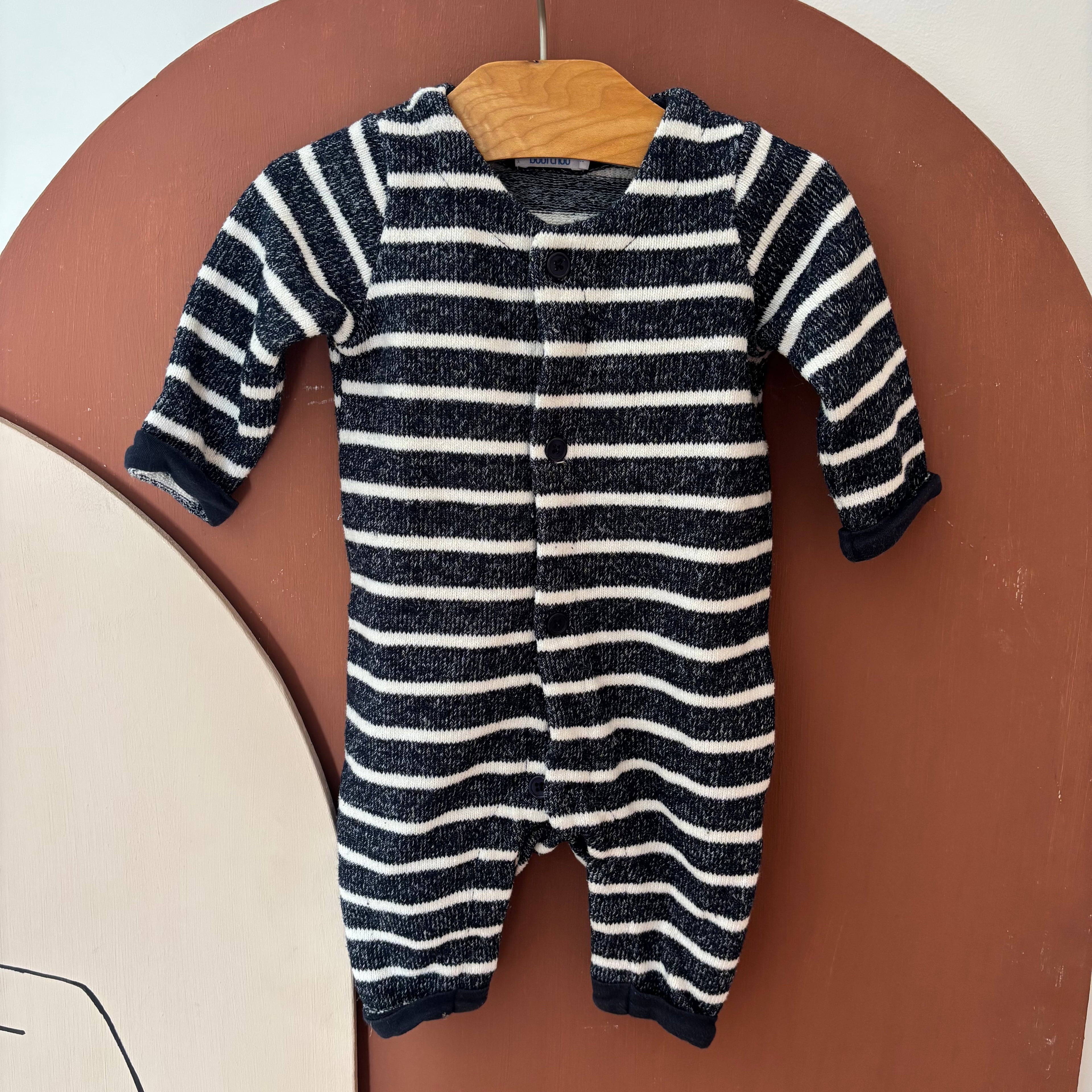 Combinaison Bleu Rayures - Bout'Chou - 1 mois