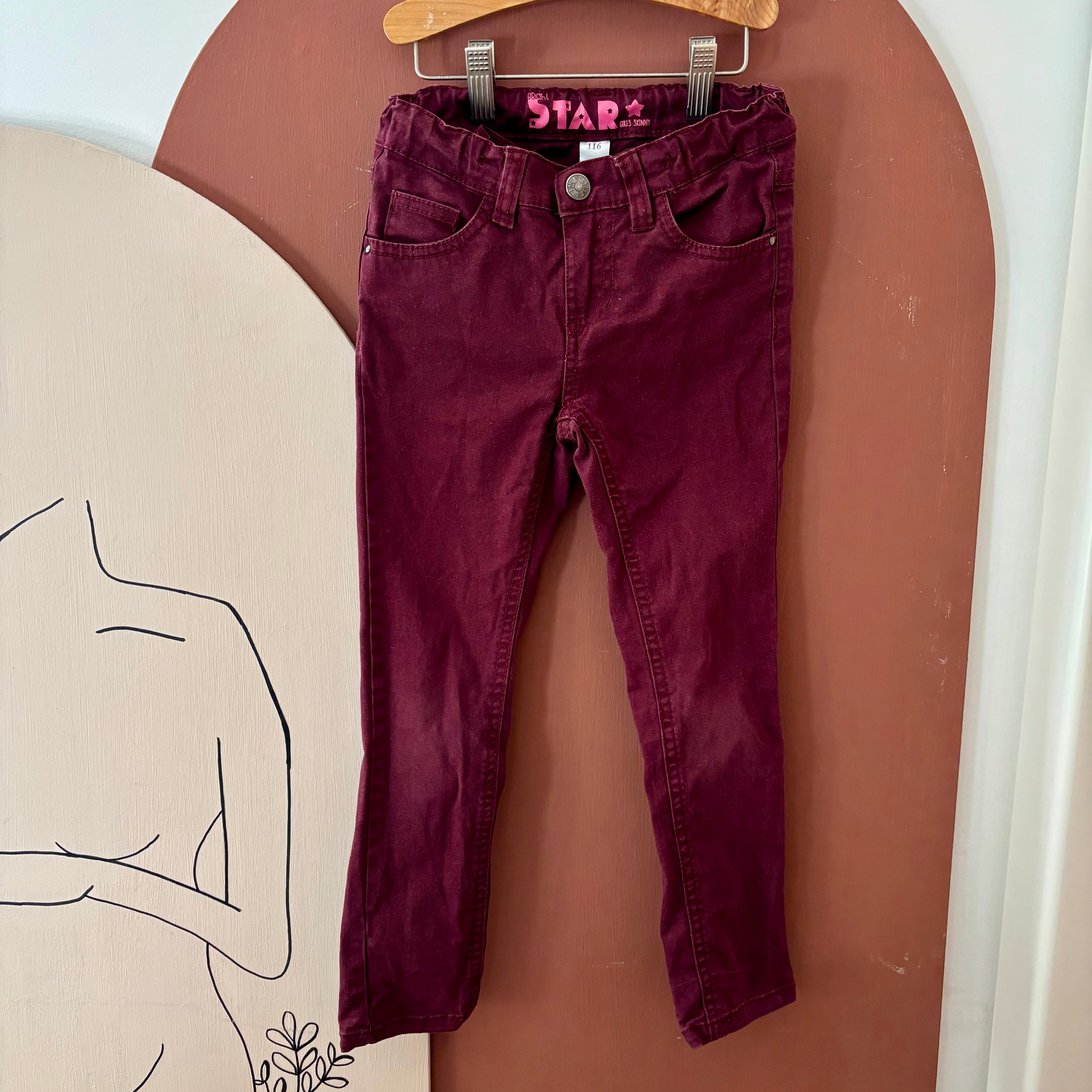Pantalon Grenat - Bright Star - 6 ans
