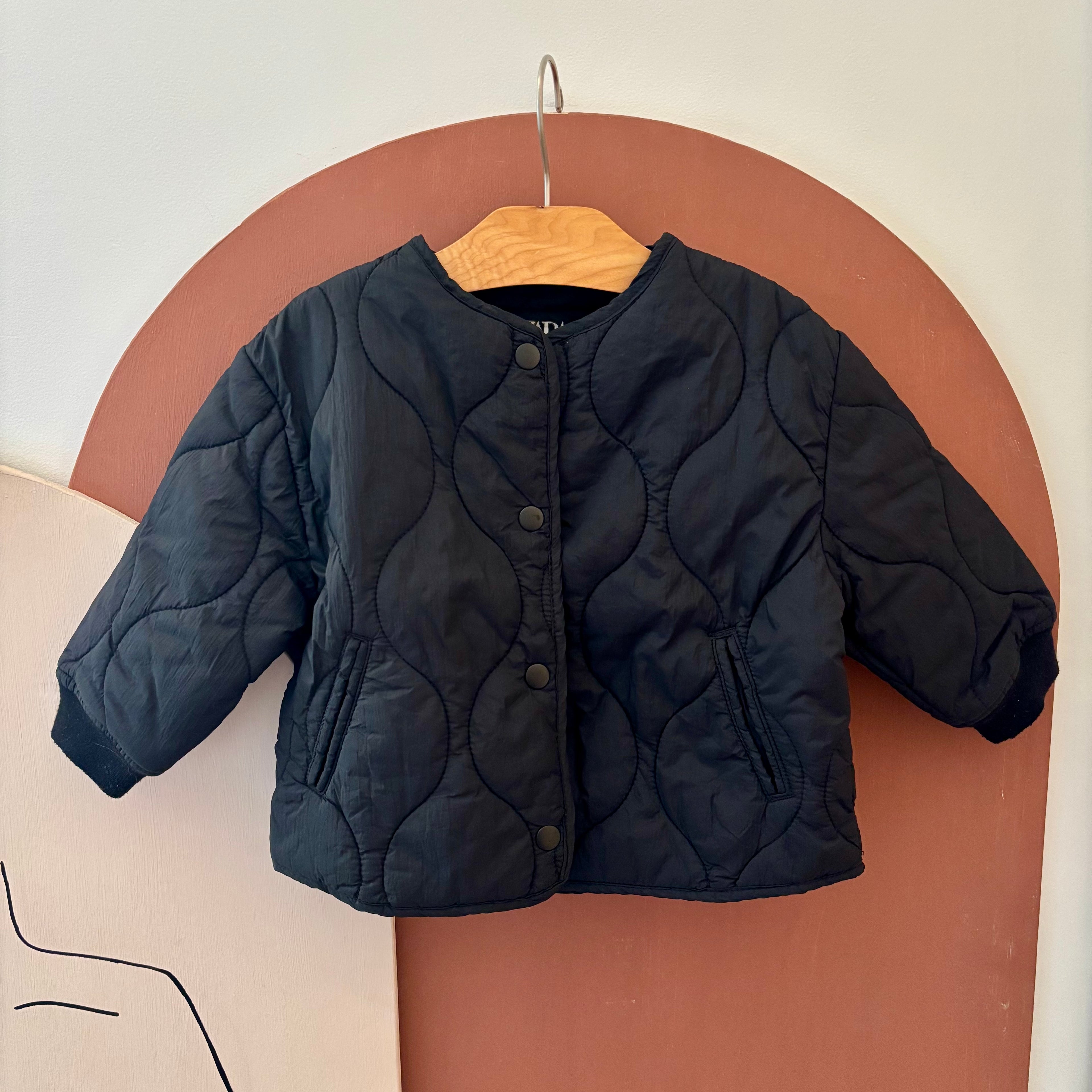 Veste Noire Matelassée - Zara - 12/18 mois