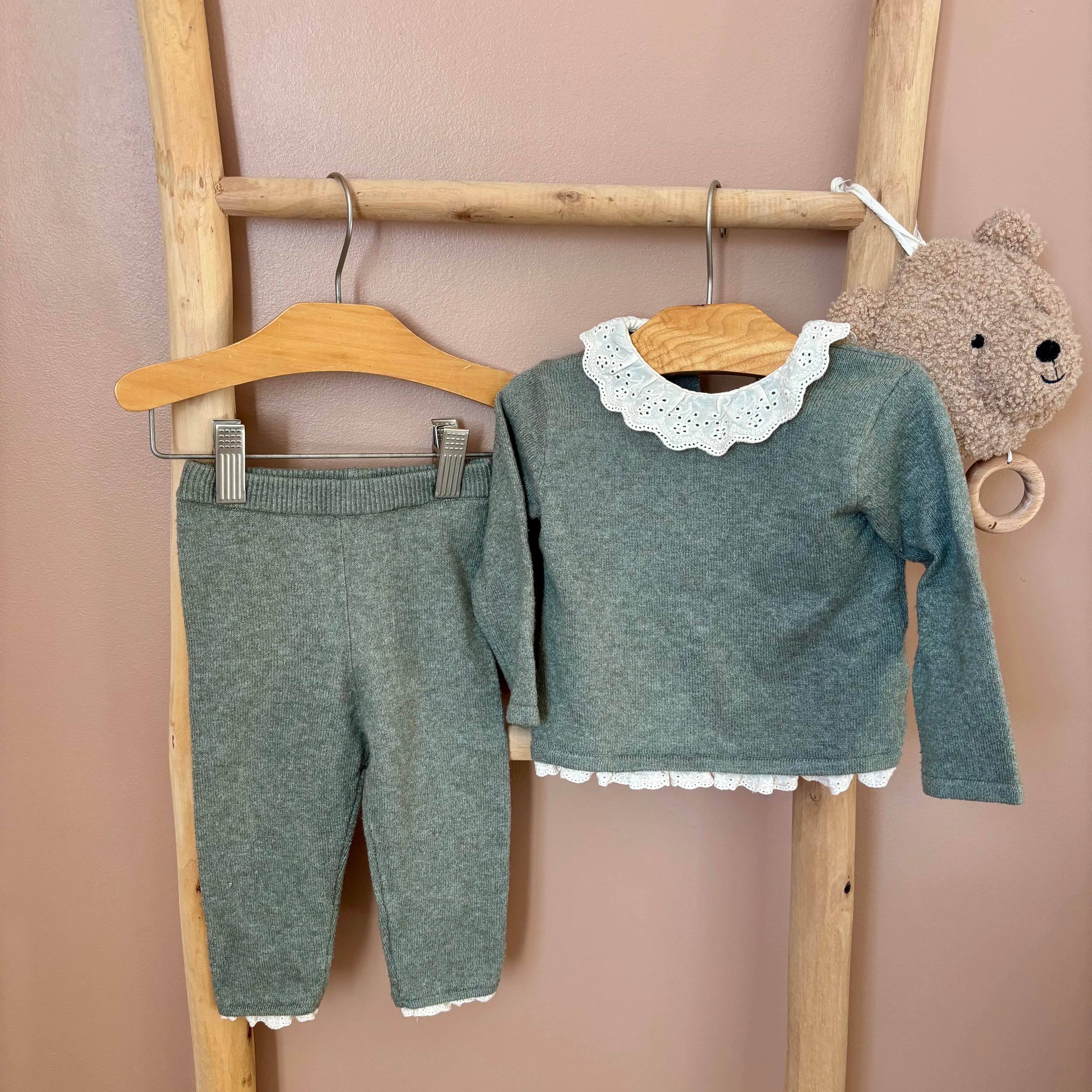 Ensemble Vert - Zara - 6/9 mois